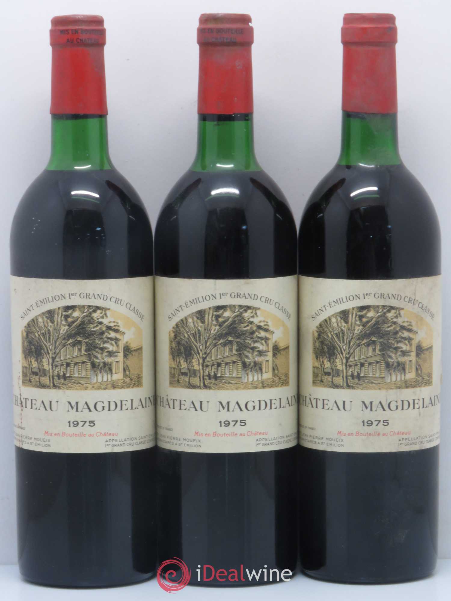 Château Magdelaine 1975 - Lot de 3 bouteilles - 0