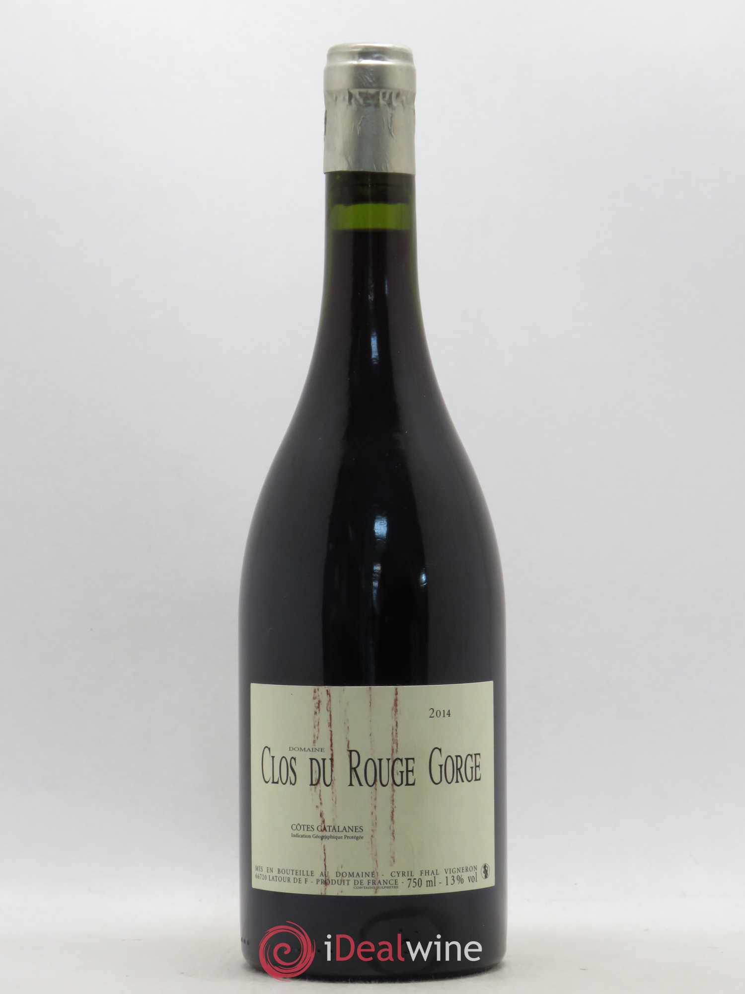 Côtes Catalanes Clos du Rouge Gorge Vieilles Vignes Cyril Fhal 2014 - Lot de 1 bouteille - 0