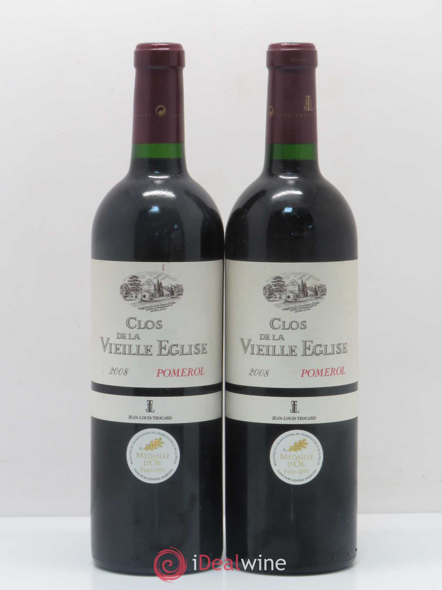 Pomerol Clos de la Vieille Eglise 2008 - Posten von 2 Flaschen - 0
