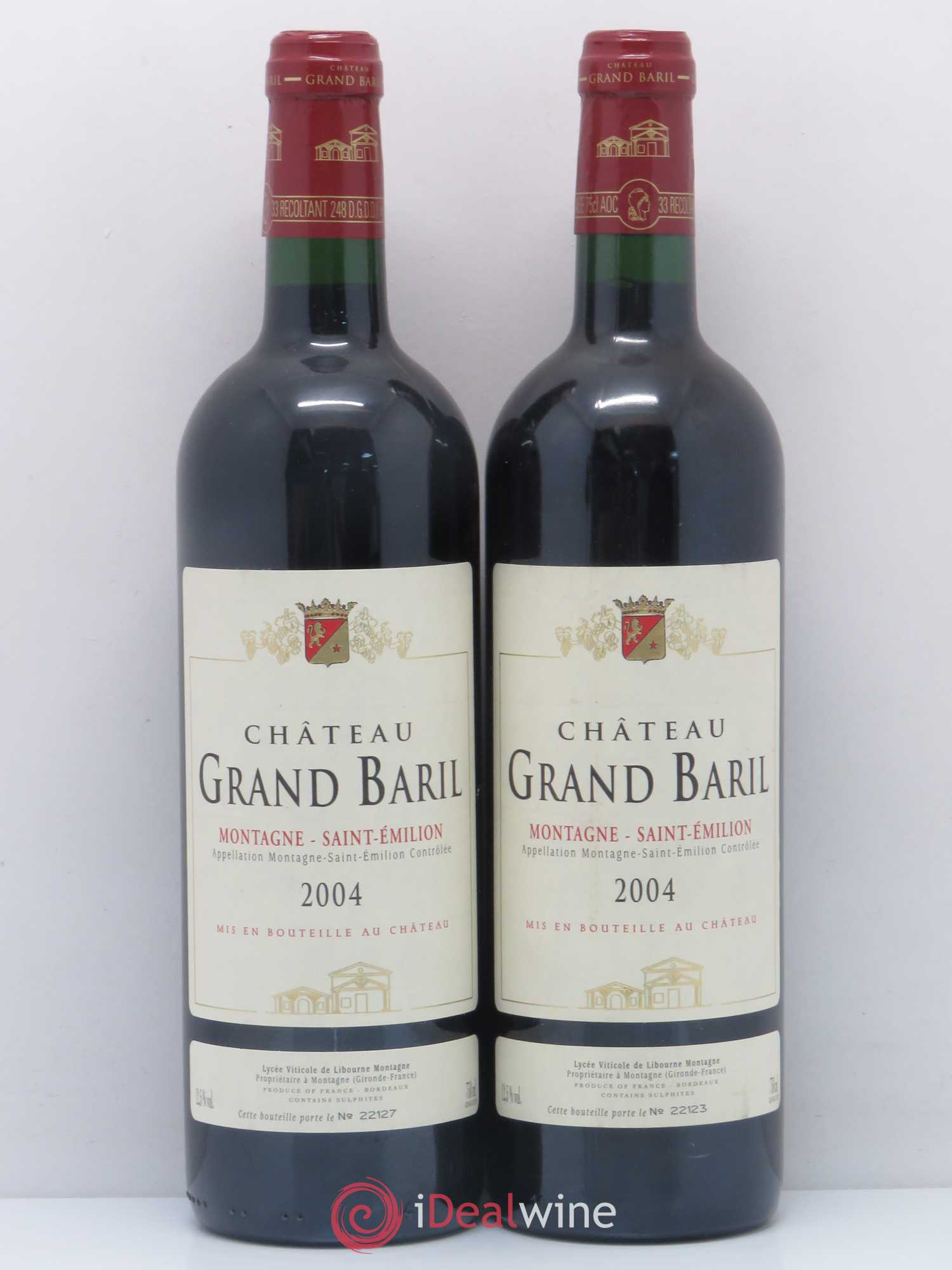 Montagne Saint-Émilion Château Grand Baril 2004 - Lot de 5 bouteilles - 2