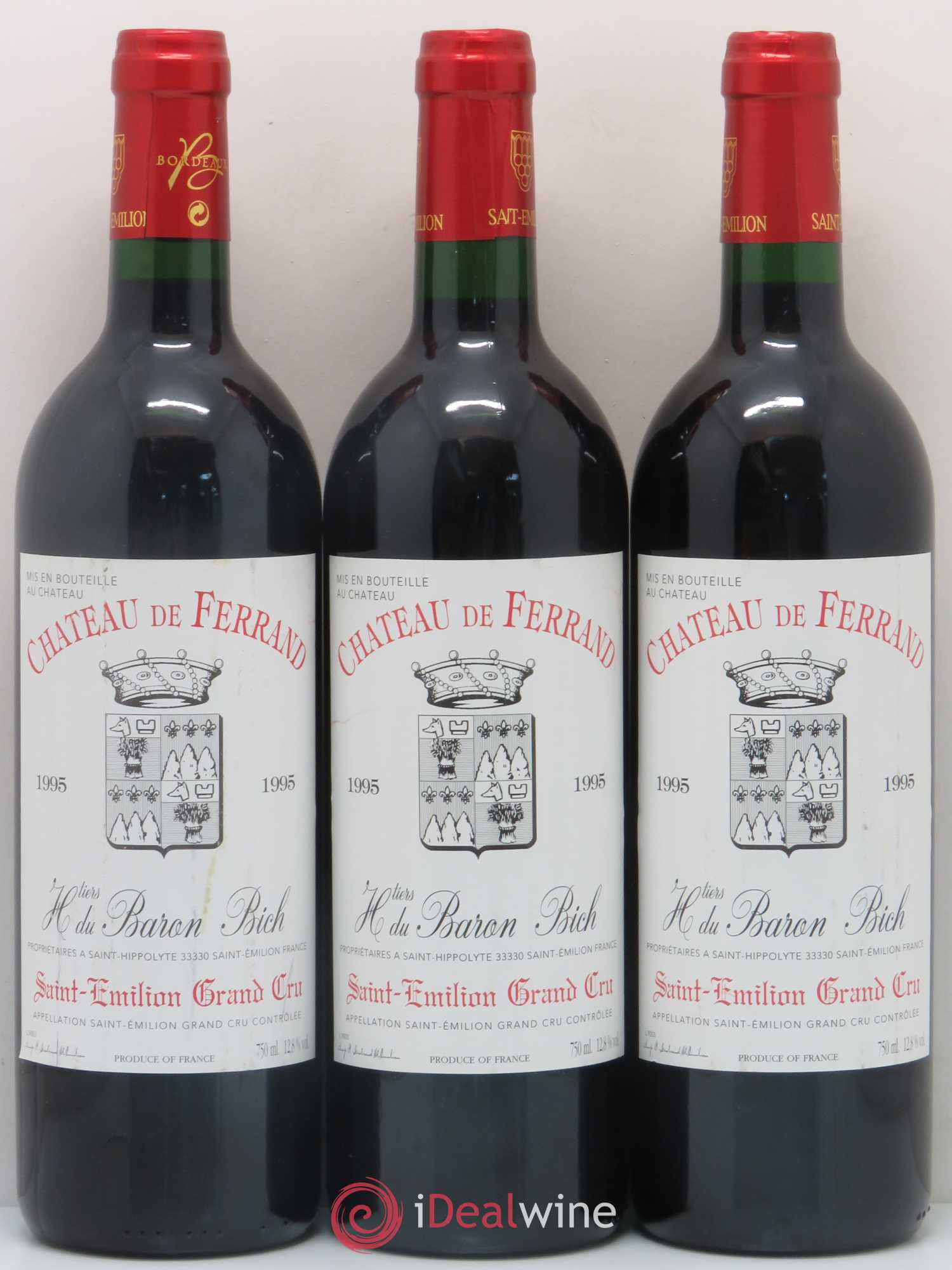 Château de Ferrand Grand Cru Classé 1995 - Lot de 3 bouteilles - 0