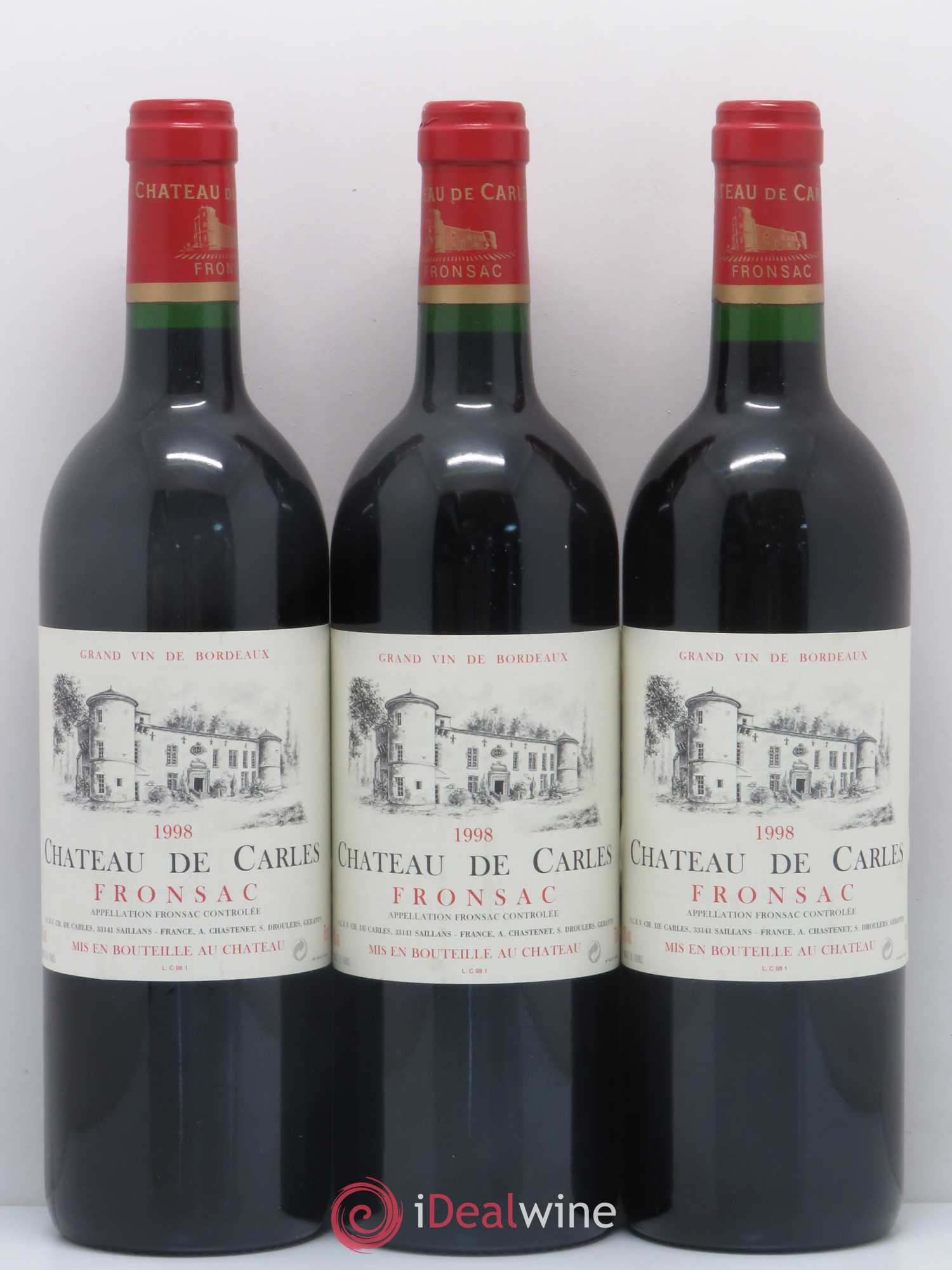 Château de Carles 1998 - Lot de 12 bouteilles - 1