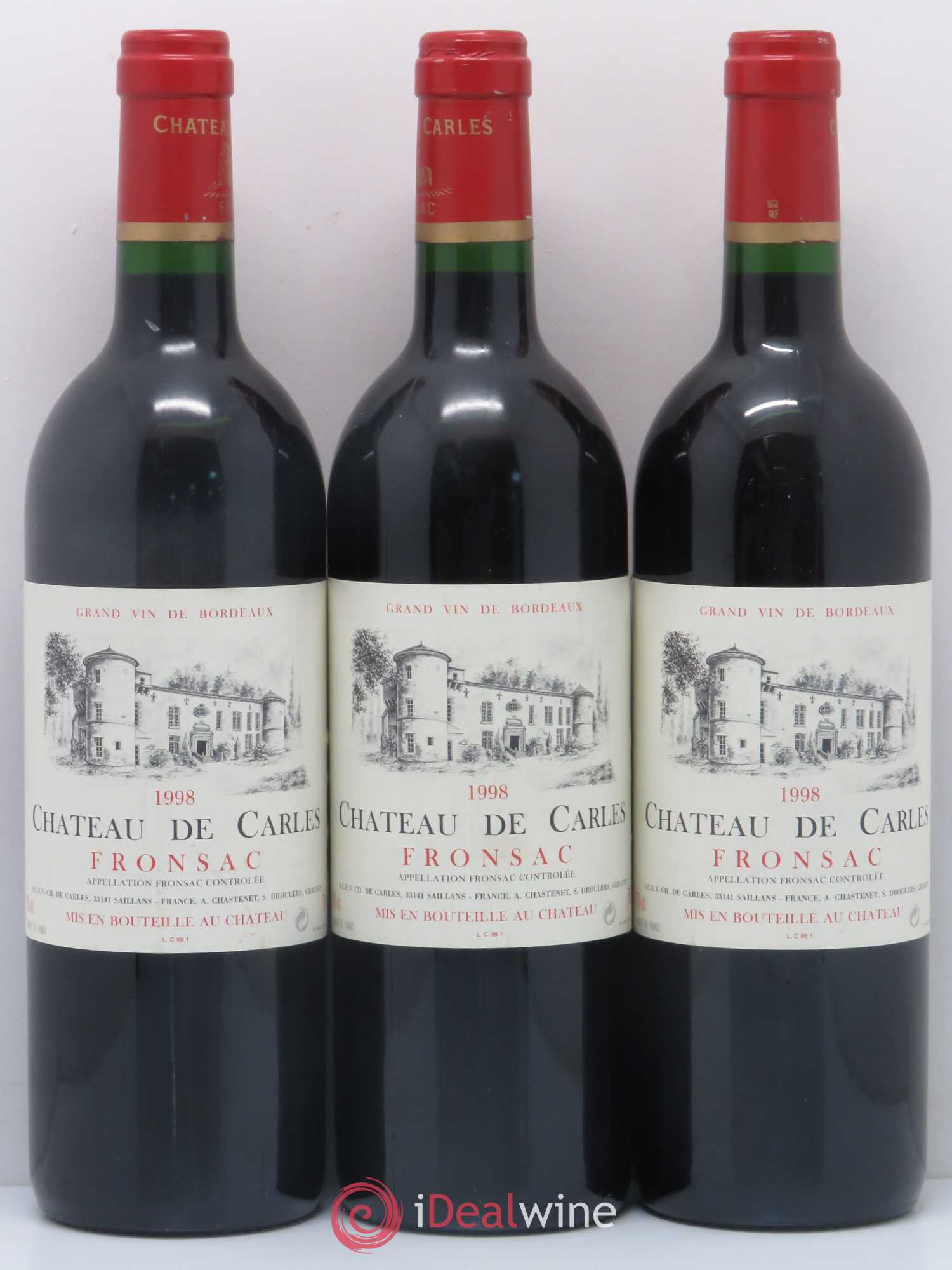 Château de Carles 1998 - Lot de 12 bouteilles - 2
