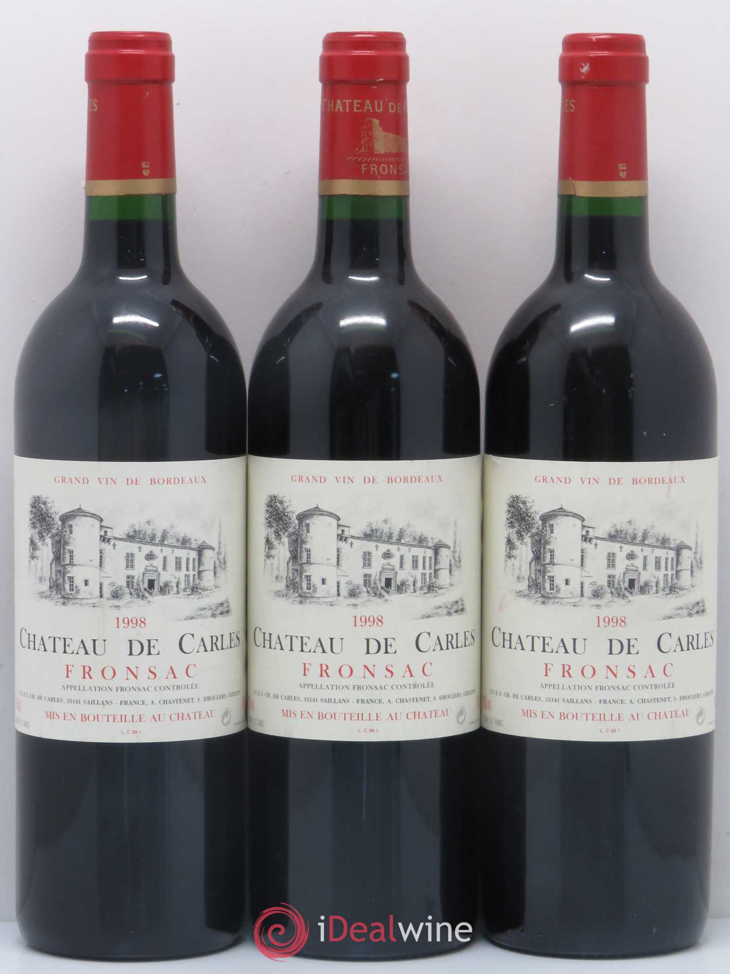 Château de Carles 1998 - Lot de 12 bouteilles - 3