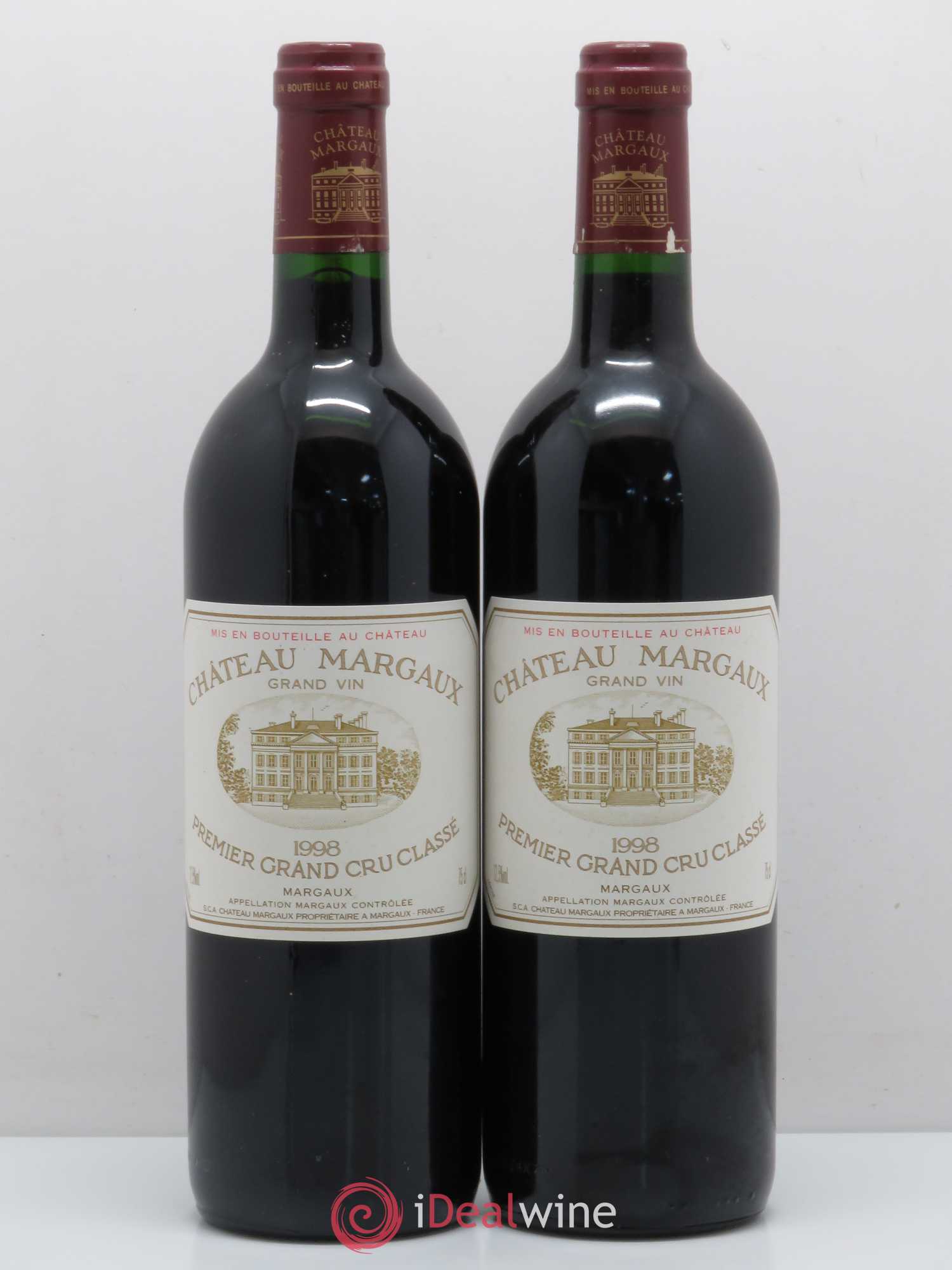 Château Margaux 1er Grand Cru Classé 1998 - Lot de 2 bouteilles - 0