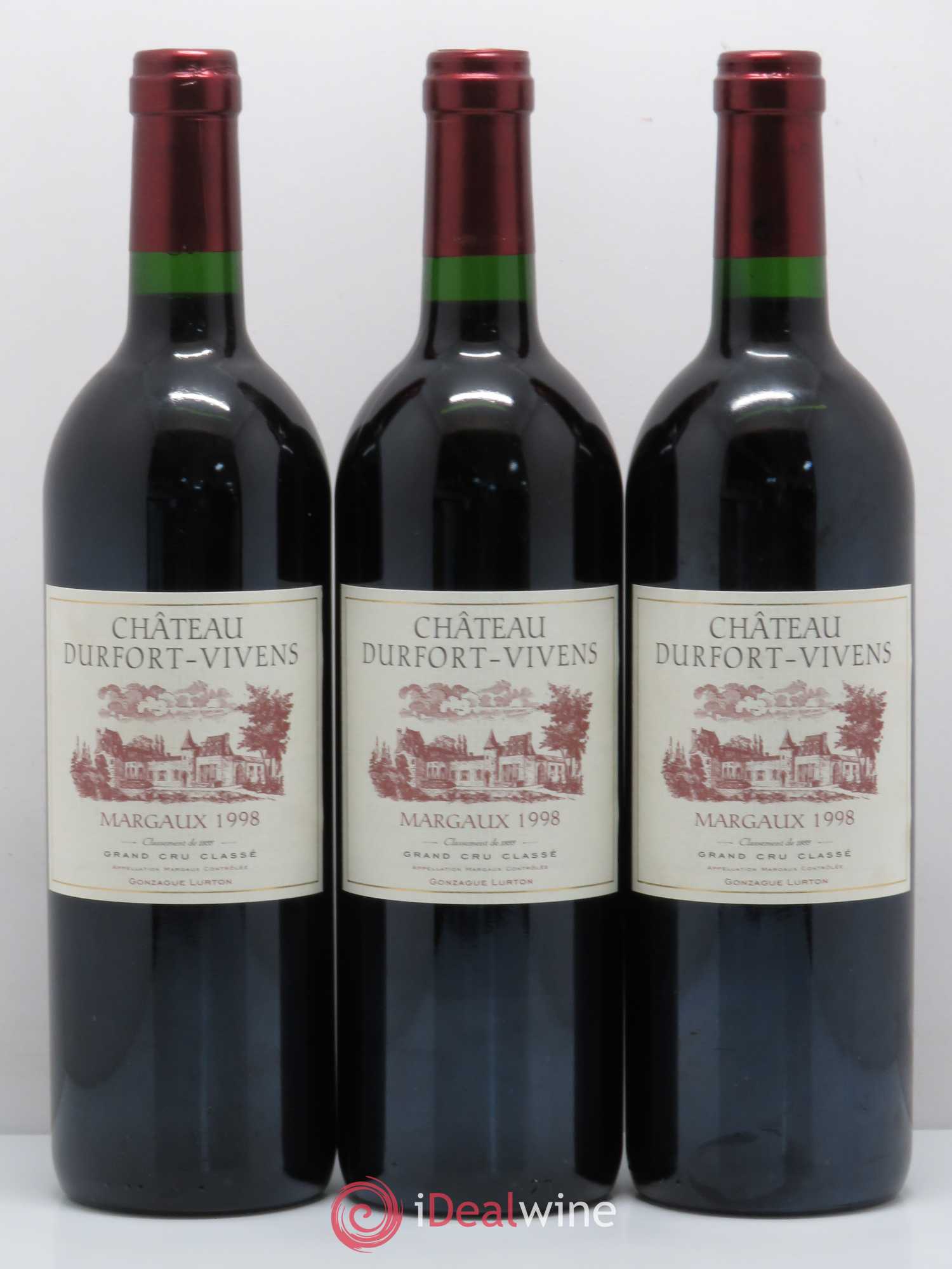 Château Durfort Vivens 2ème Grand Cru Classé 1998 - Lot de 12 bouteilles - 1
