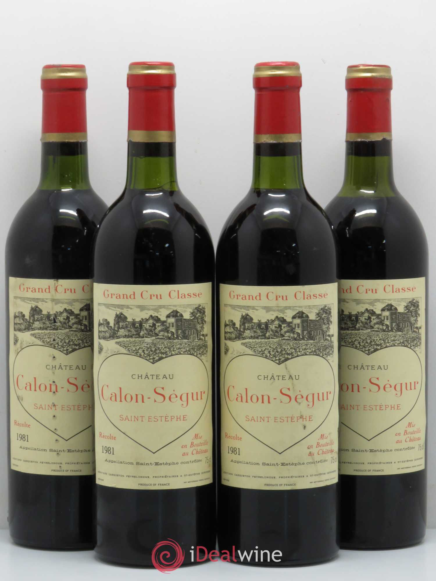 Château Calon Ségur 3ème Grand Cru Classé 1981 - Lot de 4 bouteilles - 0