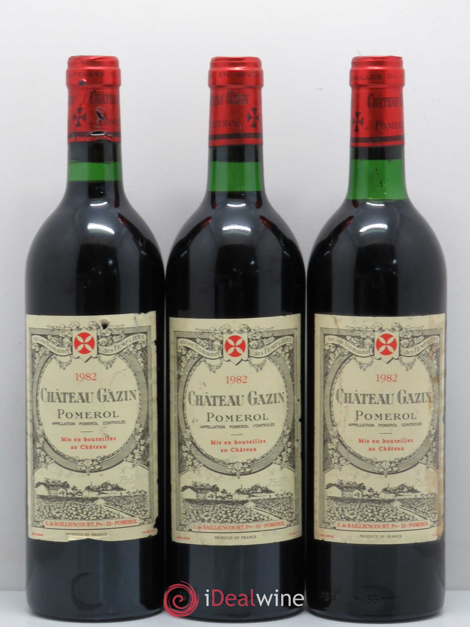 Château Gazin 1982 - Lot de 3 bouteilles - 0