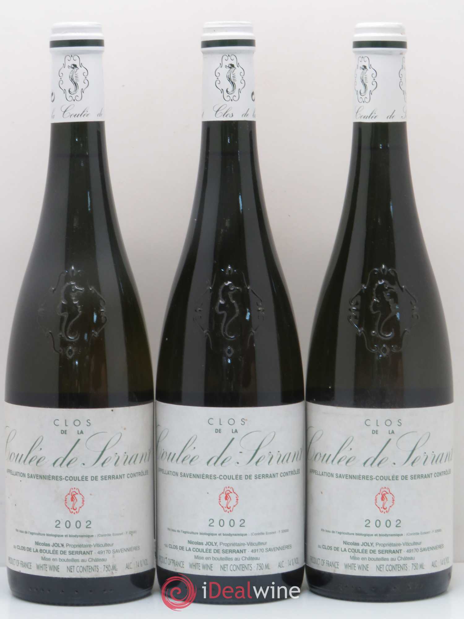 Savennières Clos de la Coulée de Serrant Vignobles de la Coulée de Serrant - Nicolas Joly 2002 - Lot de 12 bouteilles - 2