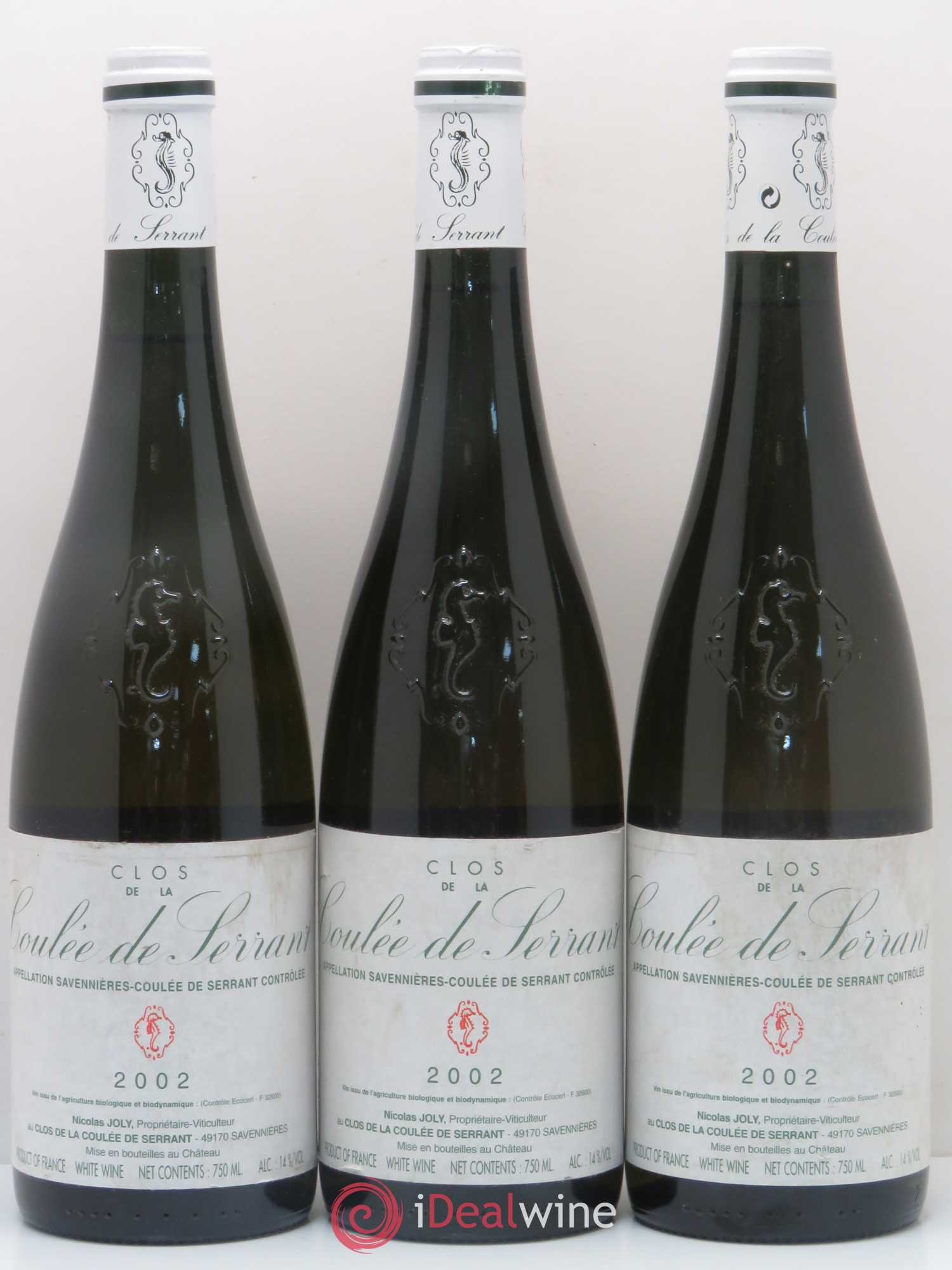 Savennières Clos de la Coulée de Serrant Vignobles de la Coulée de Serrant - Nicolas Joly 2002 - Lot de 12 bouteilles - 4