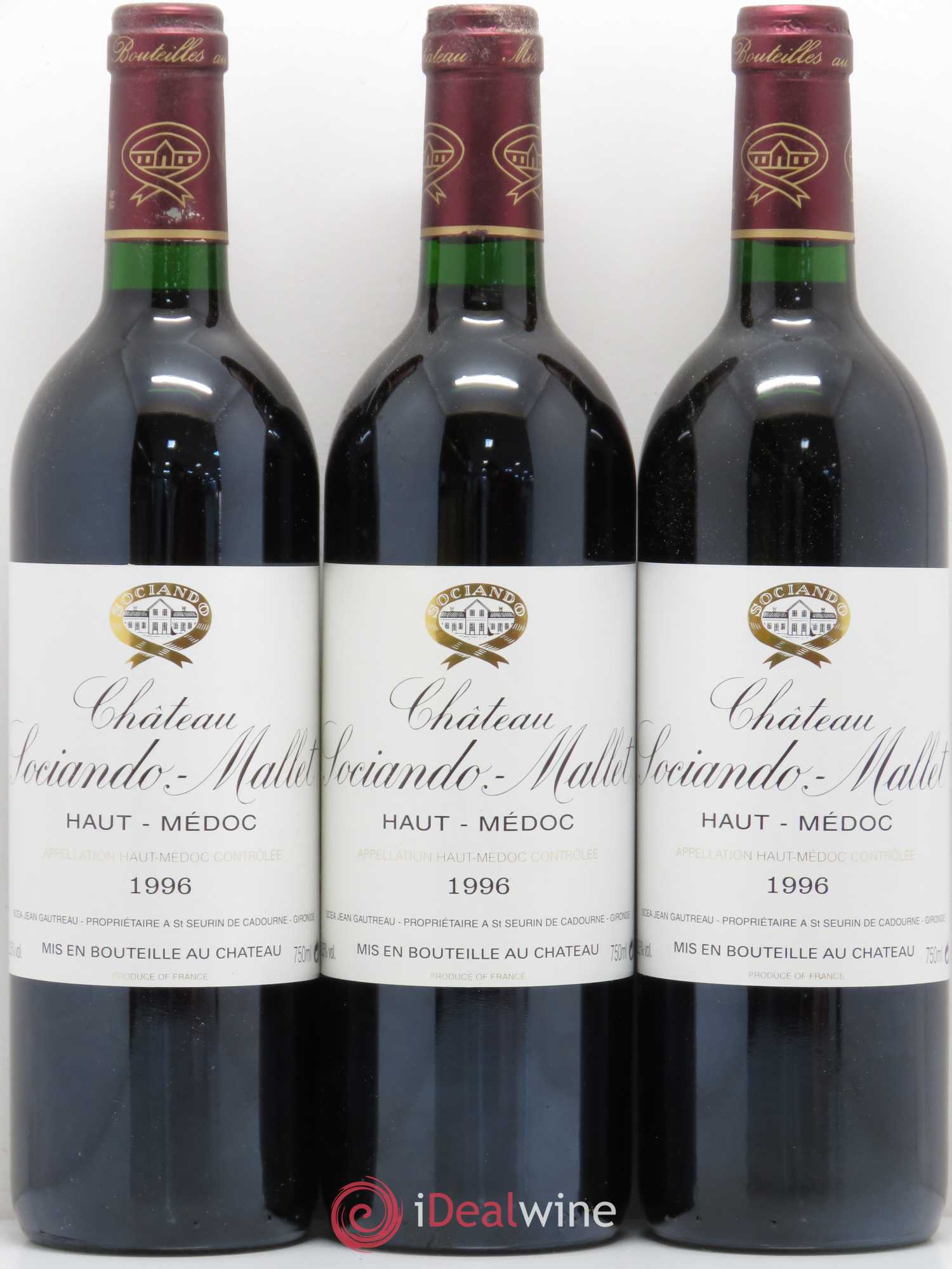 Château Sociando Mallet (sans prix de réserve) 1996 - Lot de 12 bouteilles - 3