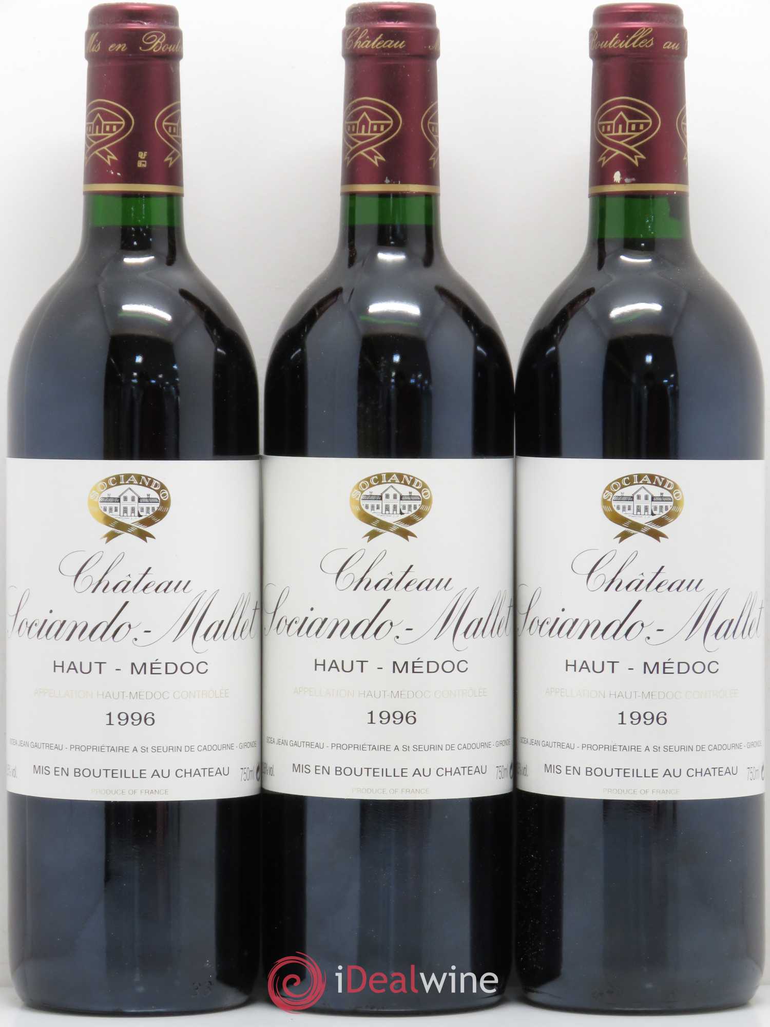 Château Sociando Mallet (sans prix de réserve) 1996 - Lot de 12 bouteilles - 4