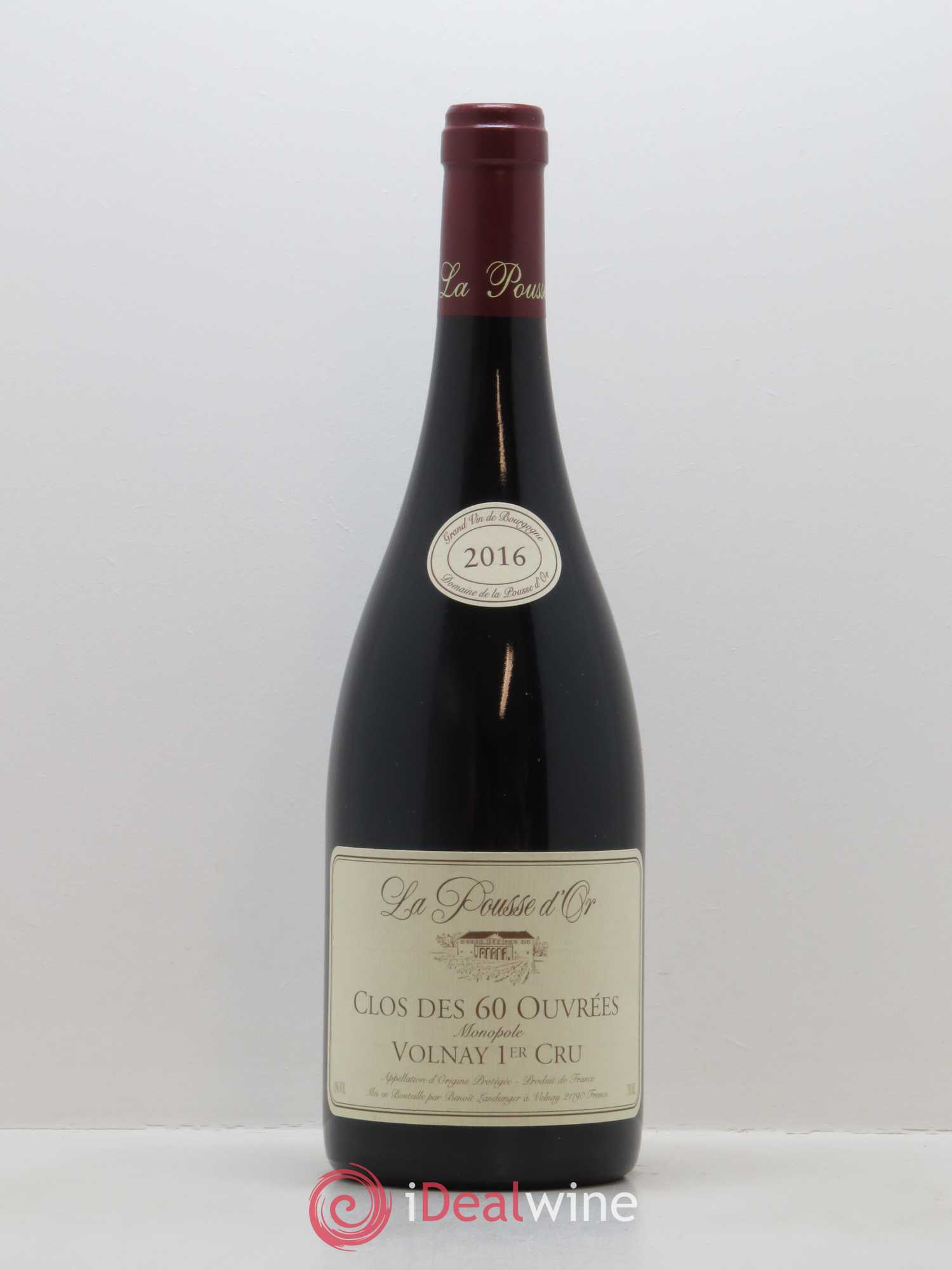 Volnay 1er Cru Clos des 60 ouvrées La Pousse d'Or (Domaine de) 2016 - Lot de 1 bouteille - 0