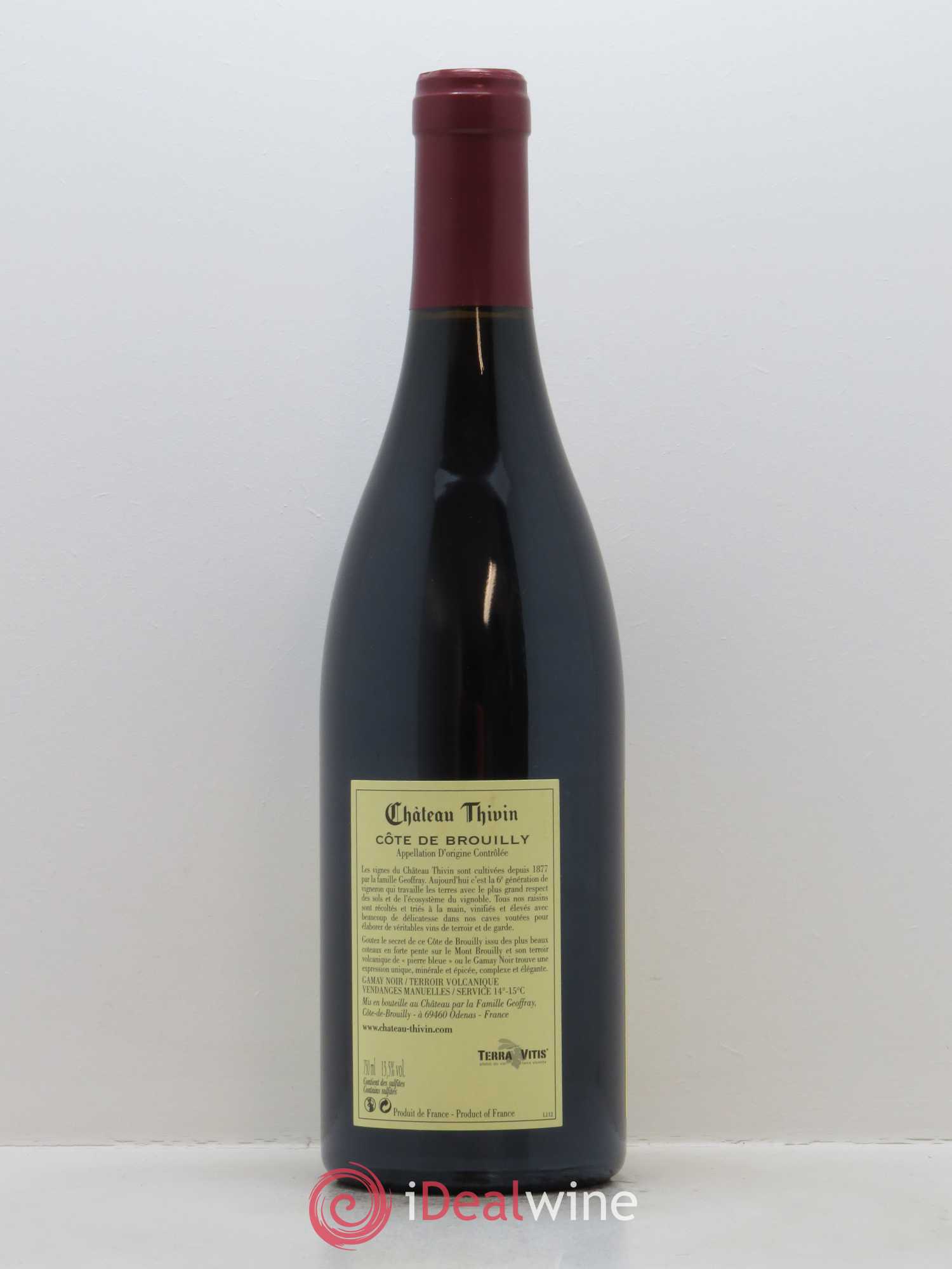 Côte de Brouilly Cuvée Zaccharie Château Thivin 2017 - Lot de 1 bouteille - 1