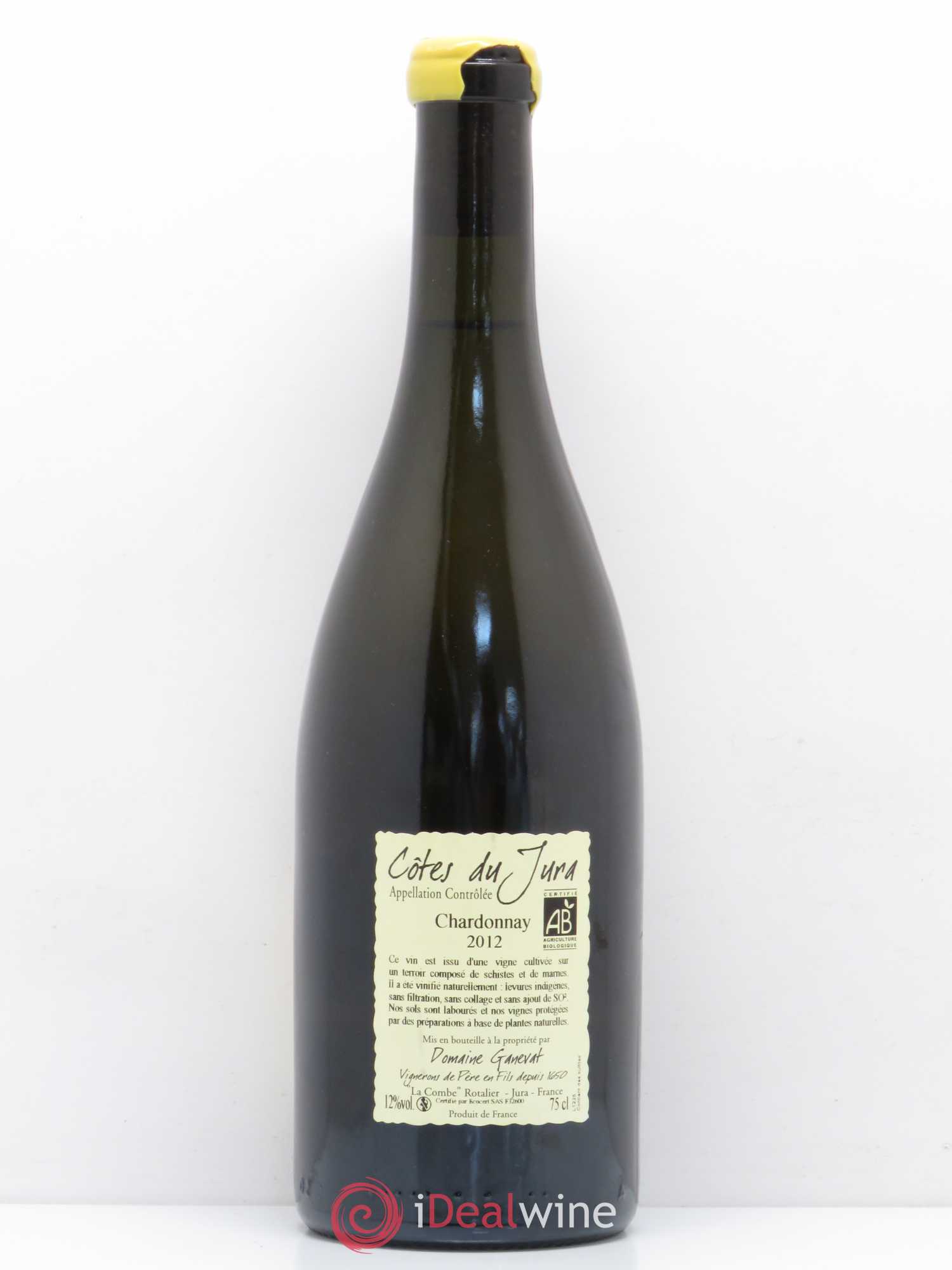Côtes du Jura Grusse en Billat Jean-François Ganevat (Domaine) 2012 - Lot de 1 bouteille - 1