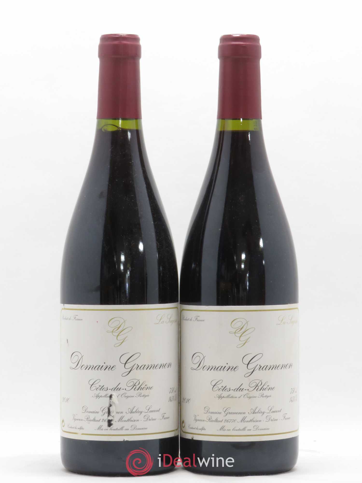 Côtes-du-Rhône La Sagesse Gramenon (Domaine) 2010 - Lot de 2 bouteilles - 0