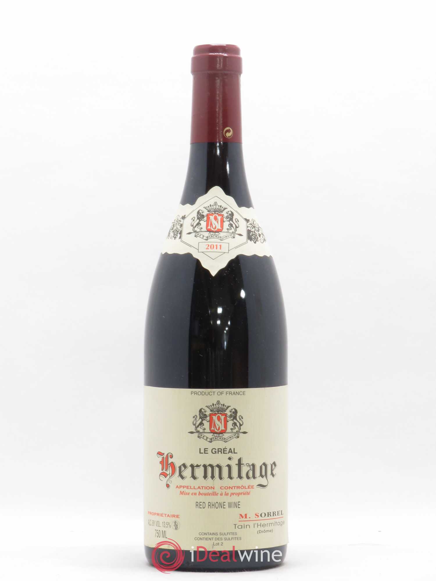 Hermitage Le Gréal Marc Sorrel 2011 - Lot de 1 bouteille - 0