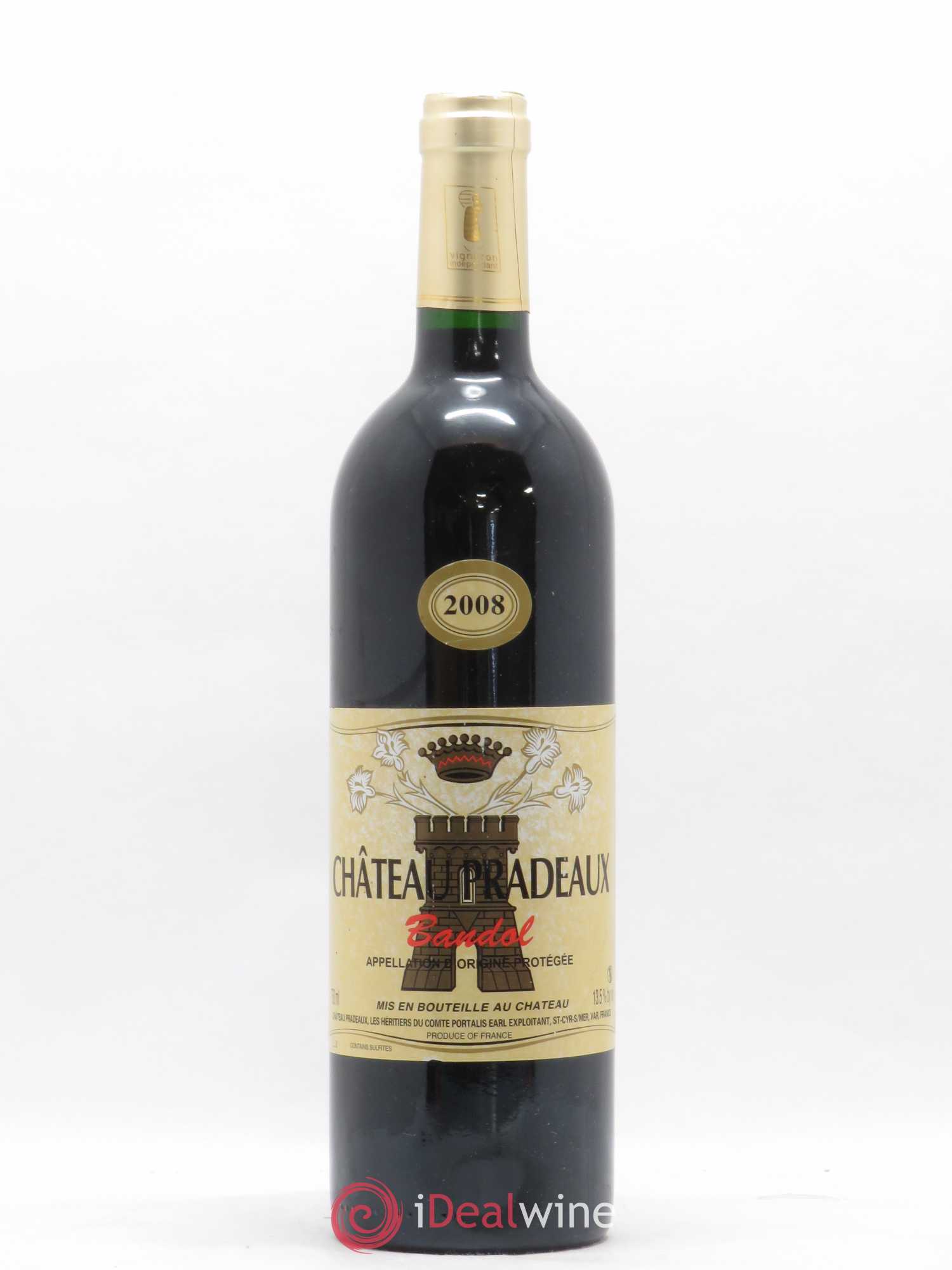 Bandol Château Pradeaux Famille Portalis 2008 - Lot de 1 bouteille - 0