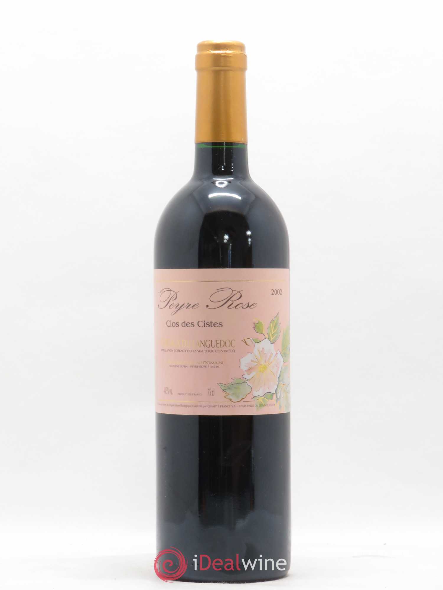 Vin de France (anciennement Coteaux du Languedoc) Domaine Peyre Rose Les Cistes Marlène Soria 2002 - Lot de 1 bouteille - 0