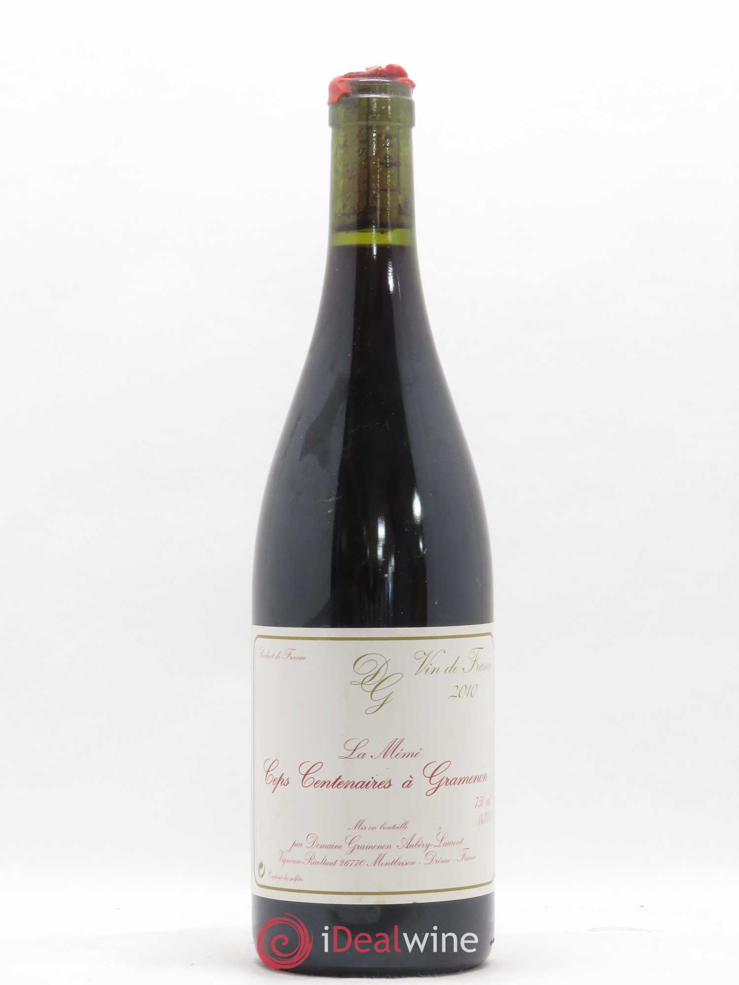 Vin de France La Mémé Ceps Centenaires Gramenon (Domaine) 2010 - Lot de 1 bouteille - 0