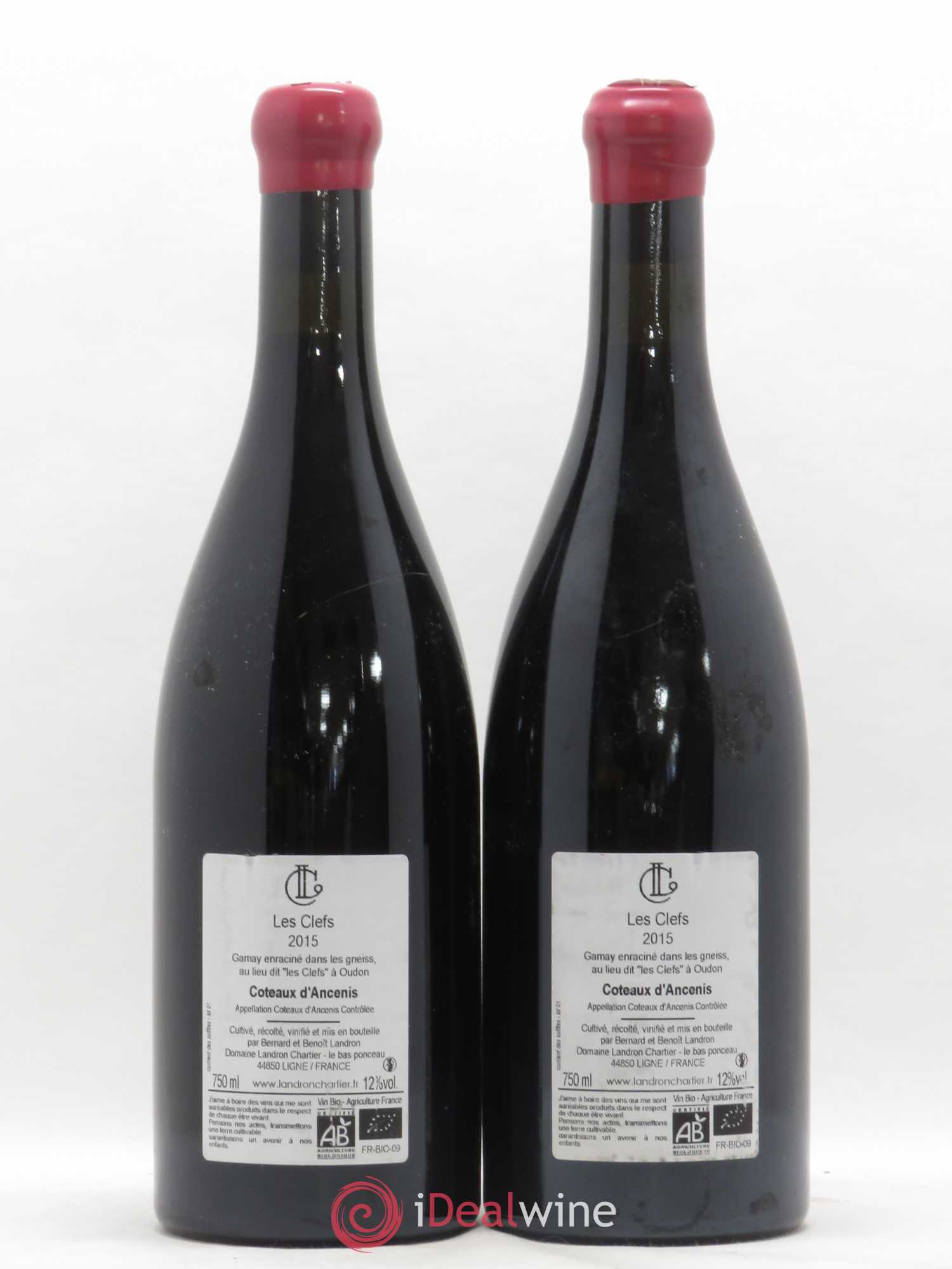 Coteaux d'Ancenis Les Clefs Landron Chartier 2015 - Posten von 2 Flaschen - 1
