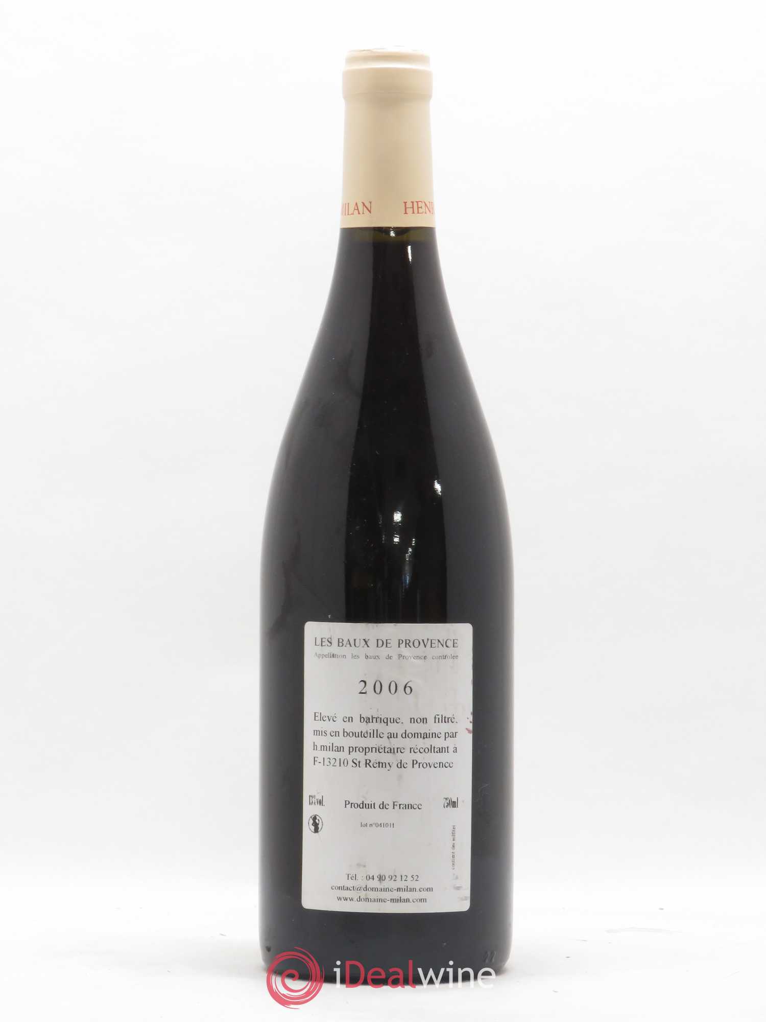 Baux de Provence Clos Milan Henri Milan 2006 - Lot de 1 bouteille - 1