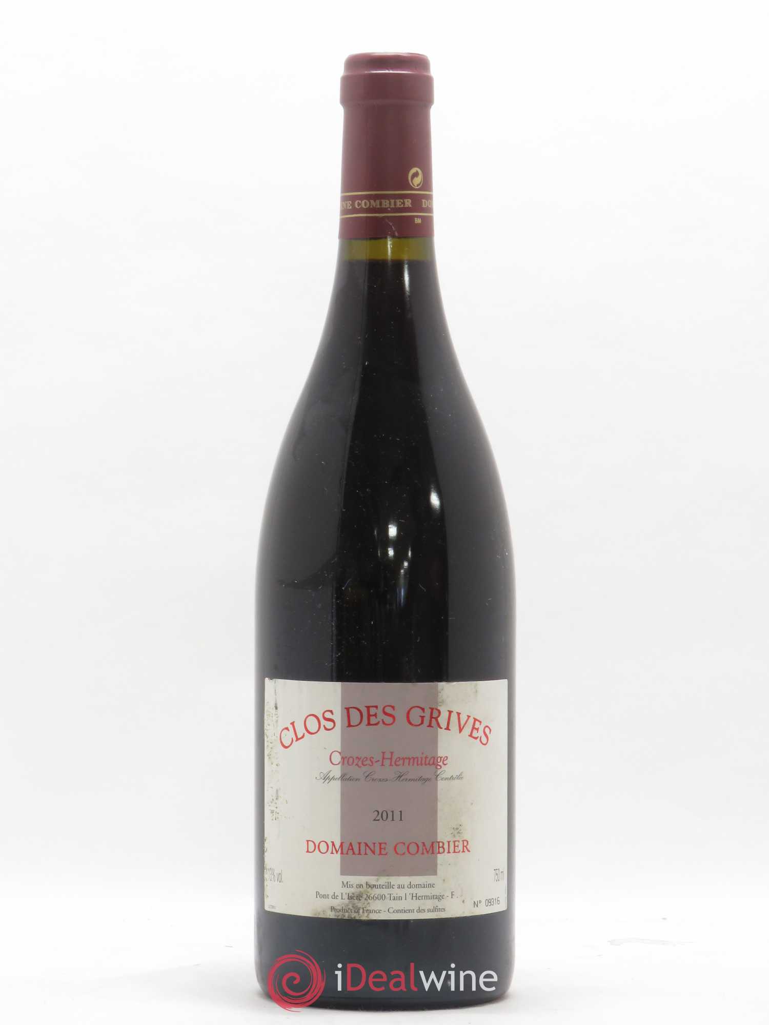 Crozes-Hermitage Clos des Grives Combier 2011 - Lot de 1 bouteille - 0