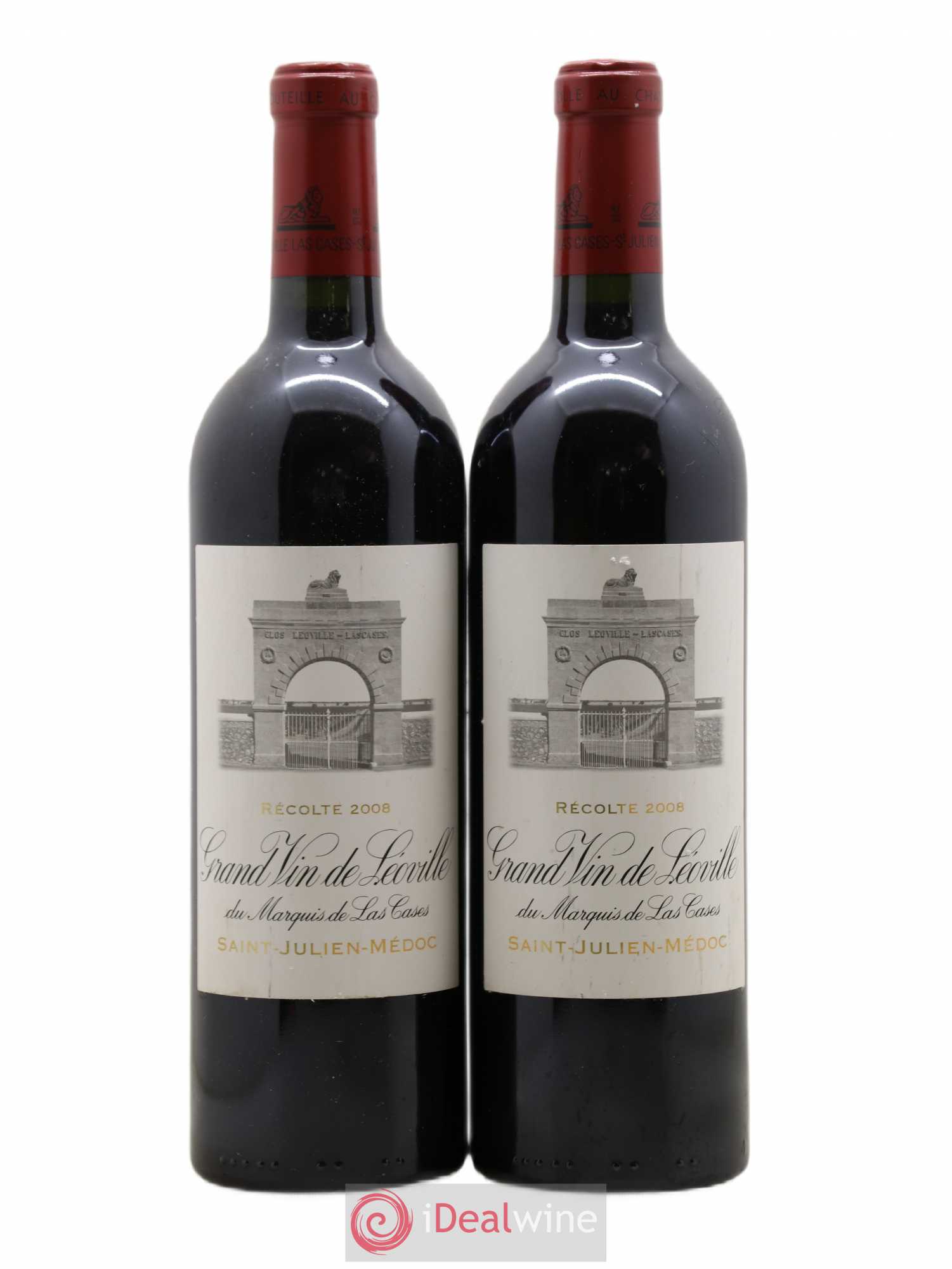 Château Léoville Las Cases 2ème Grand Cru Classé 2008 - Lot de 2 bouteilles - 0