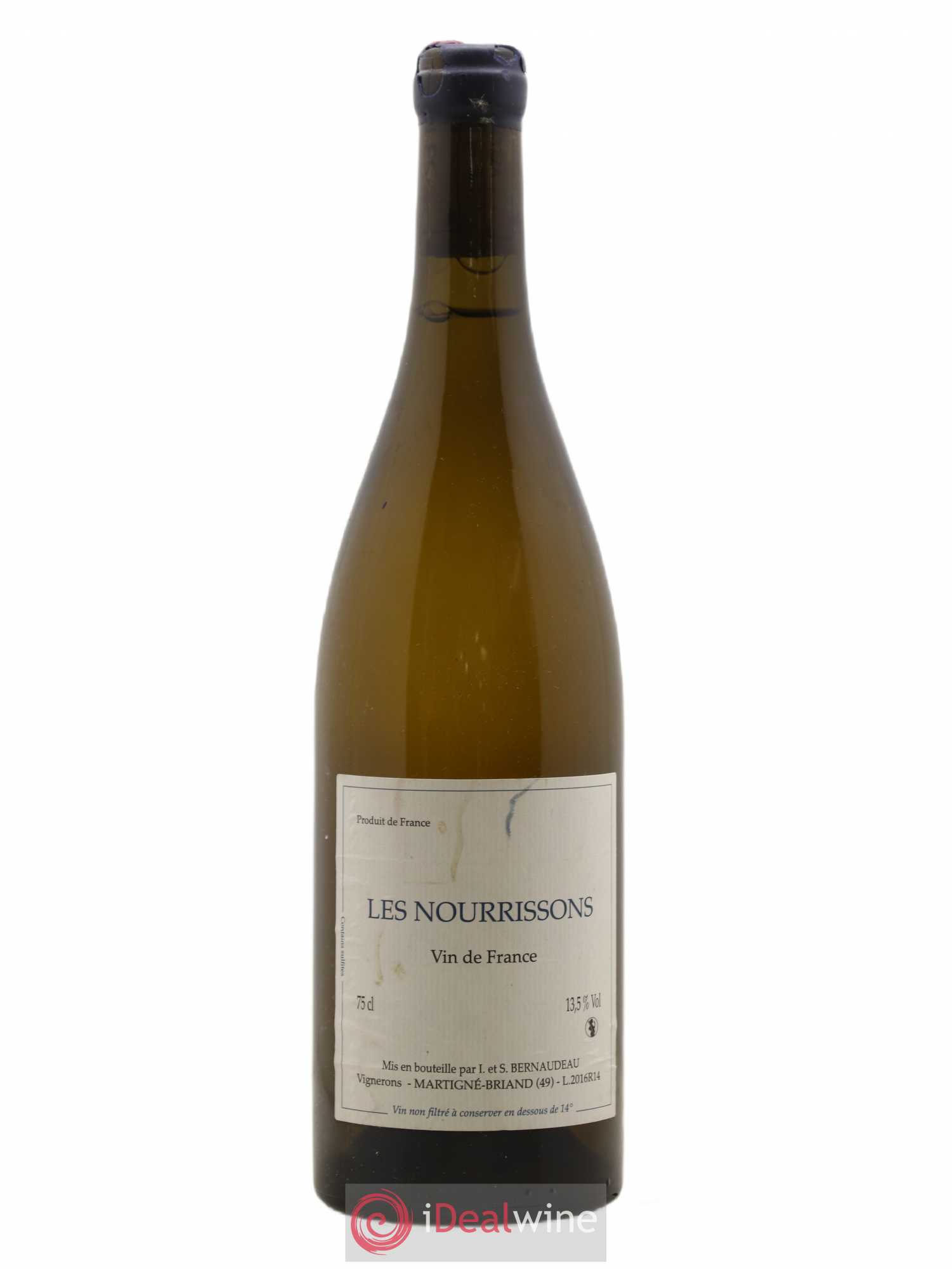 Vin de France Les Nourrissons Stéphane Bernaudeau 2016 - Lot de 1 bouteille - 0