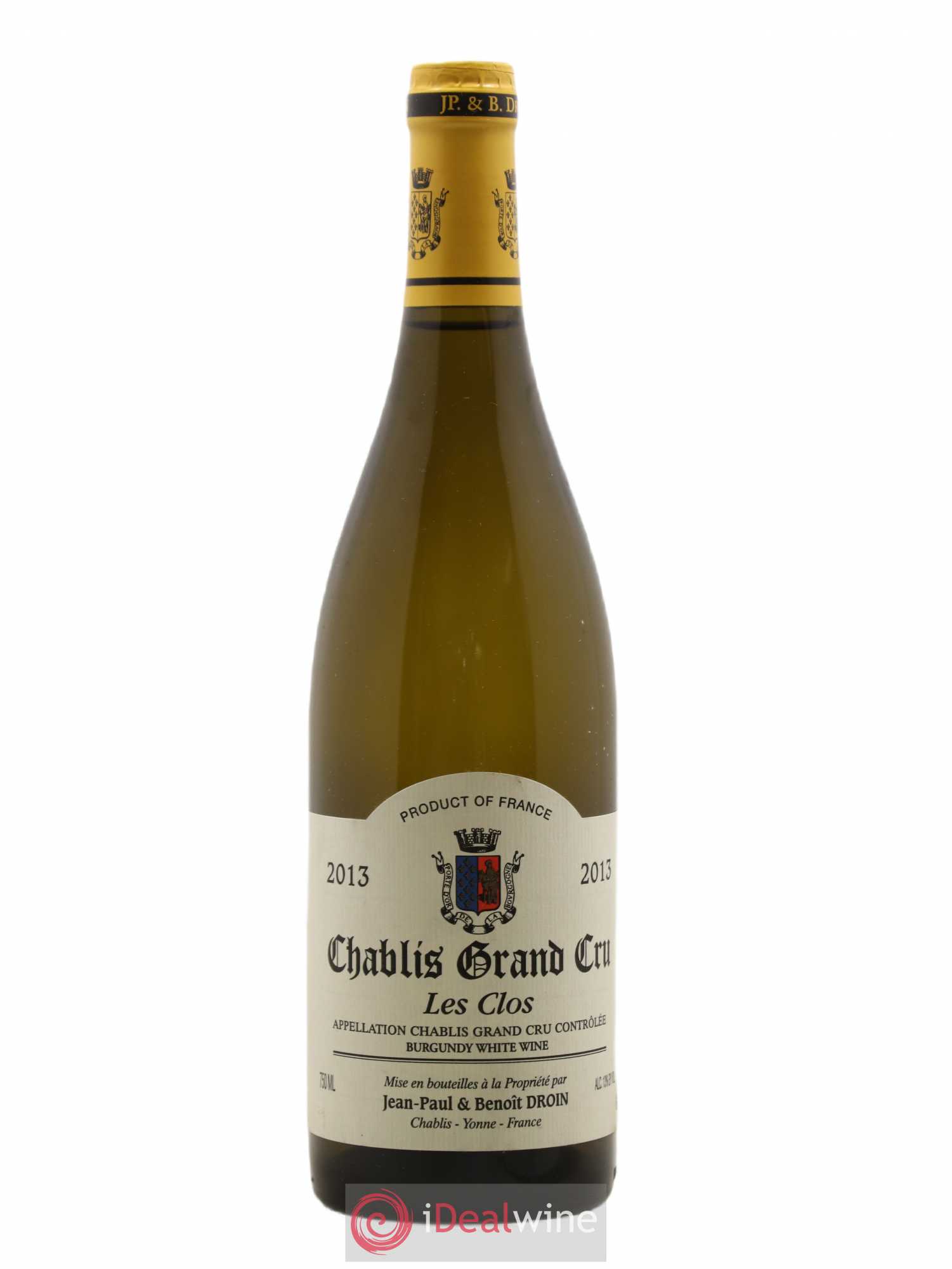 Chablis Grand Cru Les Clos Jean-Paul & Benoît Droin (Domaine) 2013 - Lot de 1 bouteille - 0