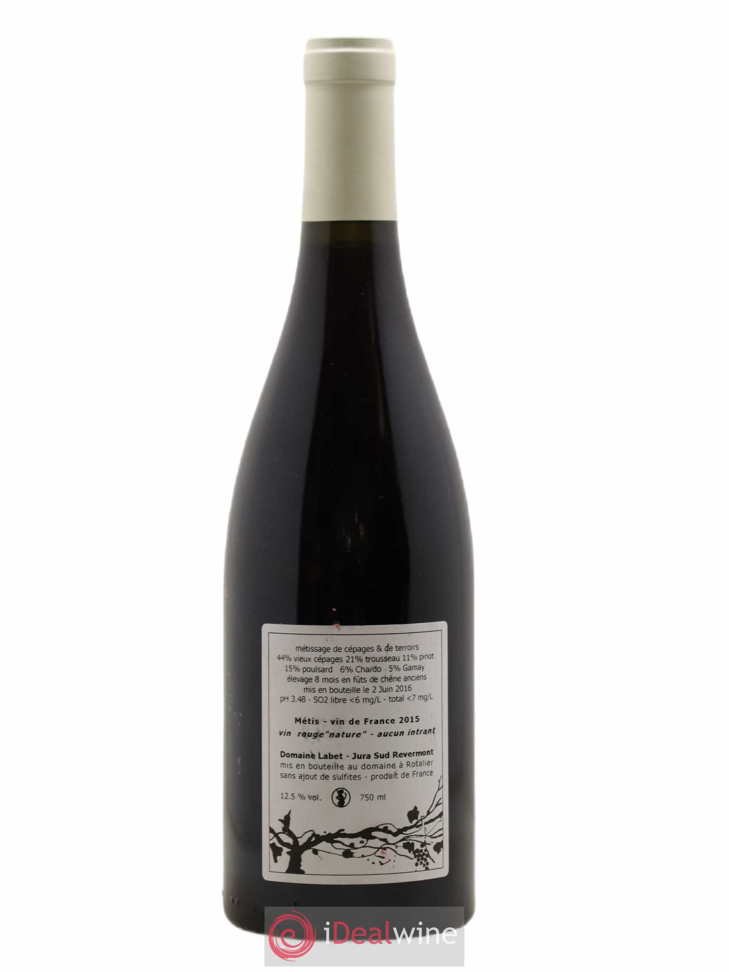 Vin de France Métis Romain - Julien - Charline Labet 2015 - Lot de 1 bouteille - 1