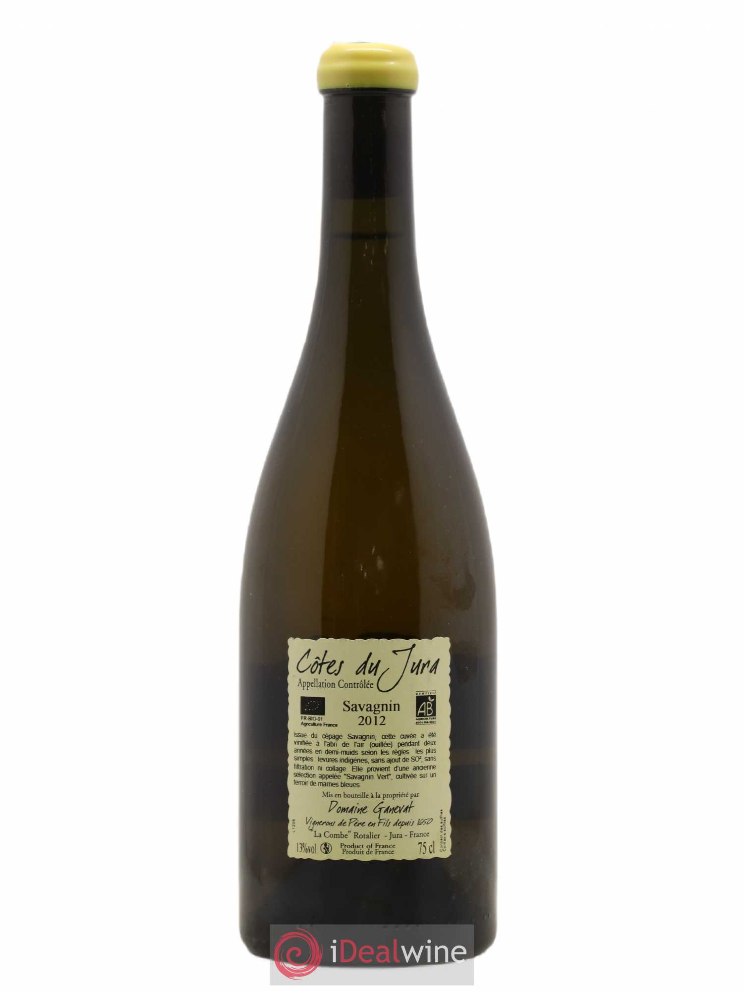 Côtes du Jura Les Chalasses Marnes Bleues Jean-François Ganevat (Domaine) 2012 - Lot de 1 bouteille - 1