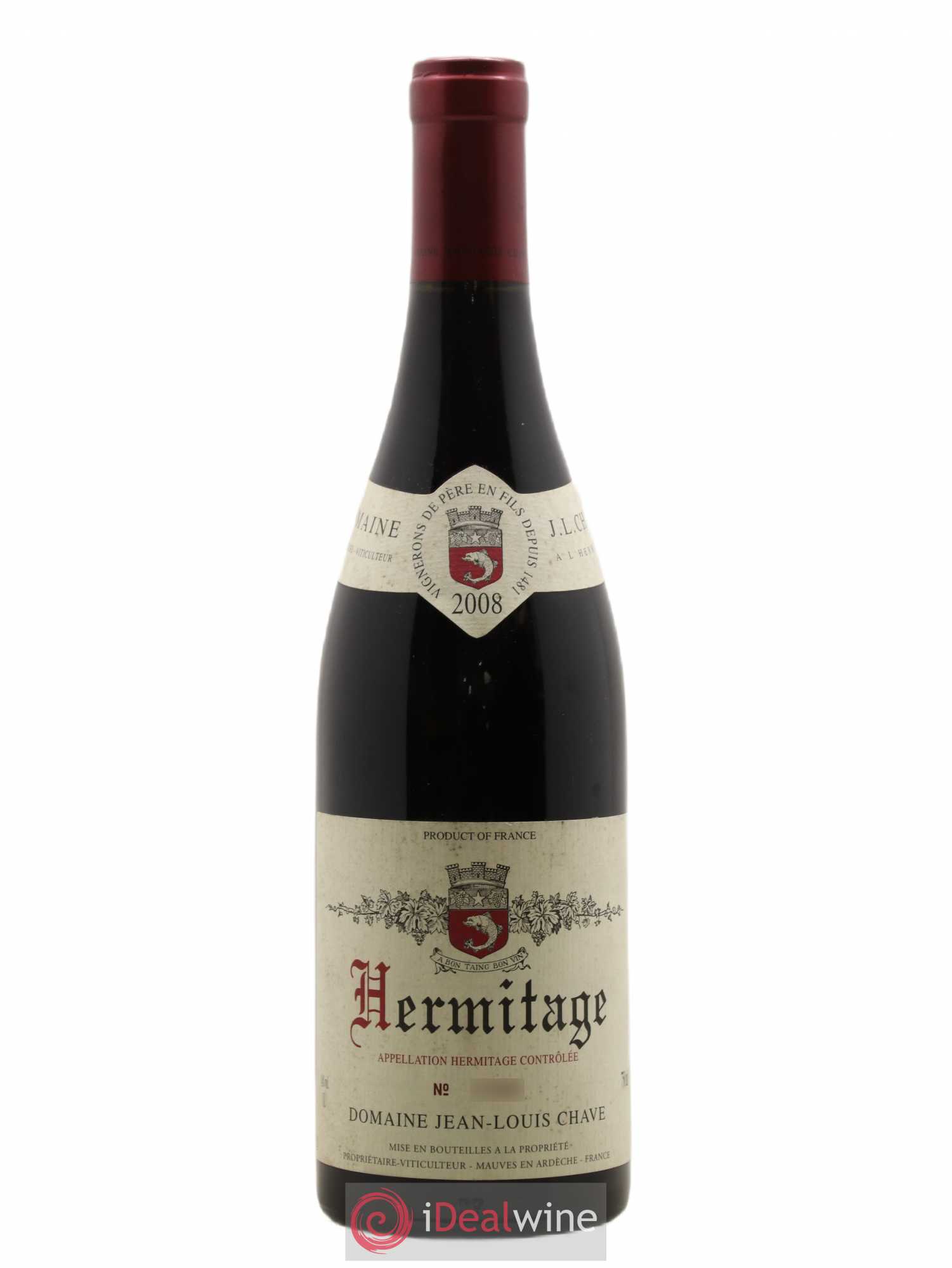 Hermitage Jean-Louis Chave 2008 - Lot de 1 bouteille - 0