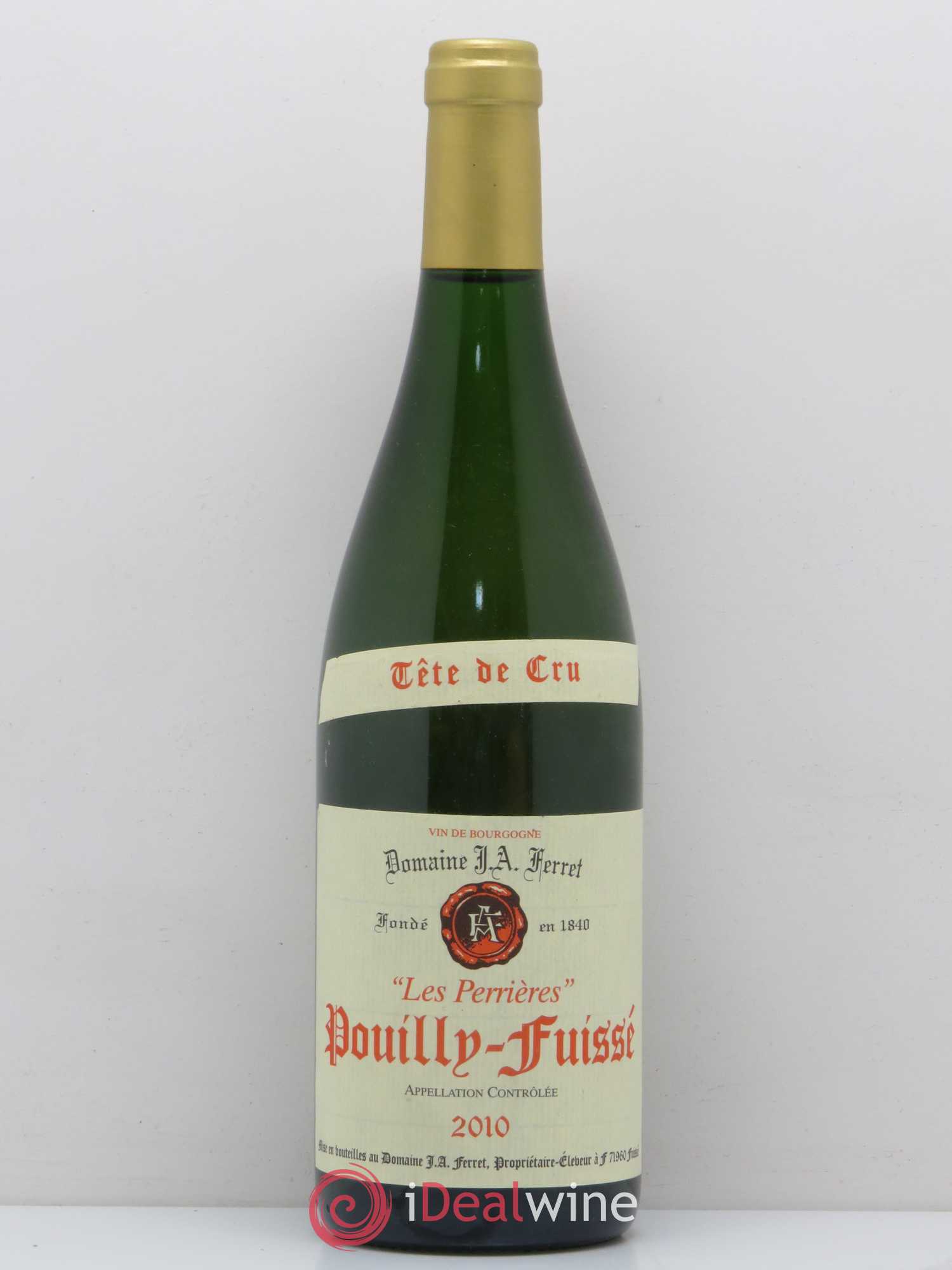 Pouilly-Fuissé Les Perrières tête de cru J.A. Ferret 2010 - Posten von 1 Flasche - 0