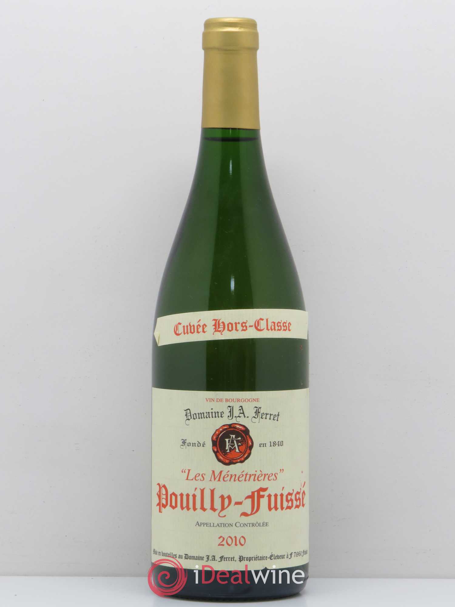 Pouilly-Fuissé Les Ménétrières cuvée hors classe J.A. Ferret 2010 - Posten von 1 Flasche - 0
