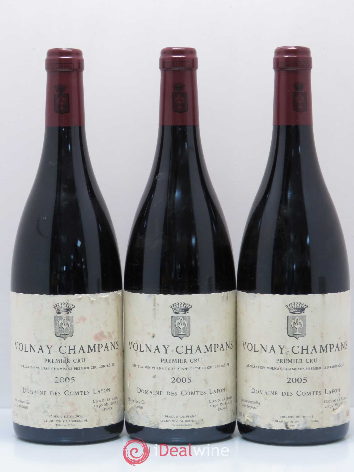 Volnay 1er Cru Champans Comtes Lafon (Domaine des) 2005 - Lot de 3 bouteilles - 0