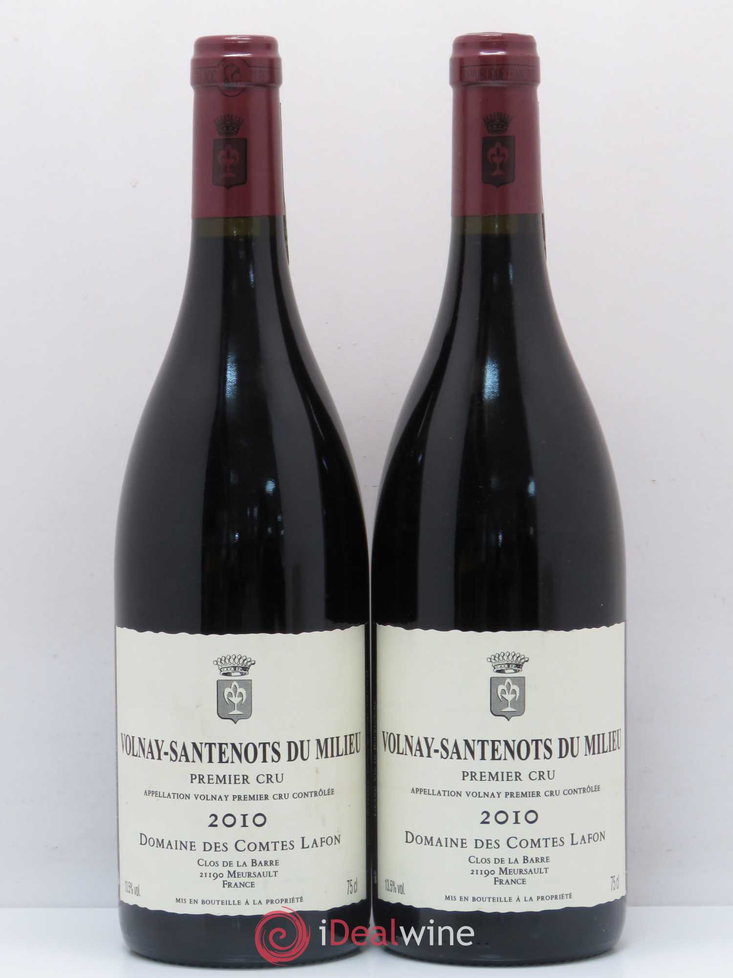 Volnay 1er Cru Santenots du Milieu Comtes Lafon (Domaine des) 2010 - Lot de 2 bouteilles - 0