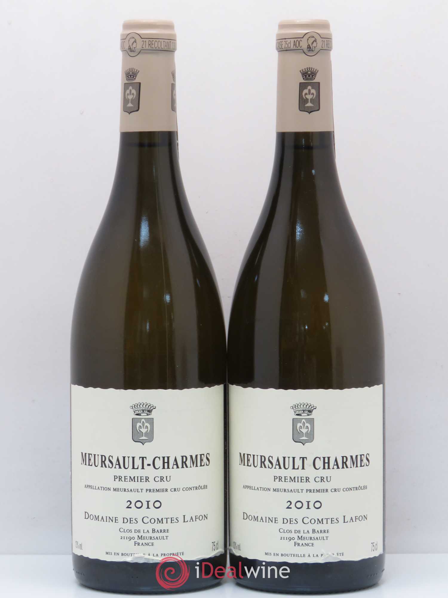 Meursault 1er Cru Charmes Comtes Lafon (Domaine des) 2010 - Lot de 2 bouteilles - 0