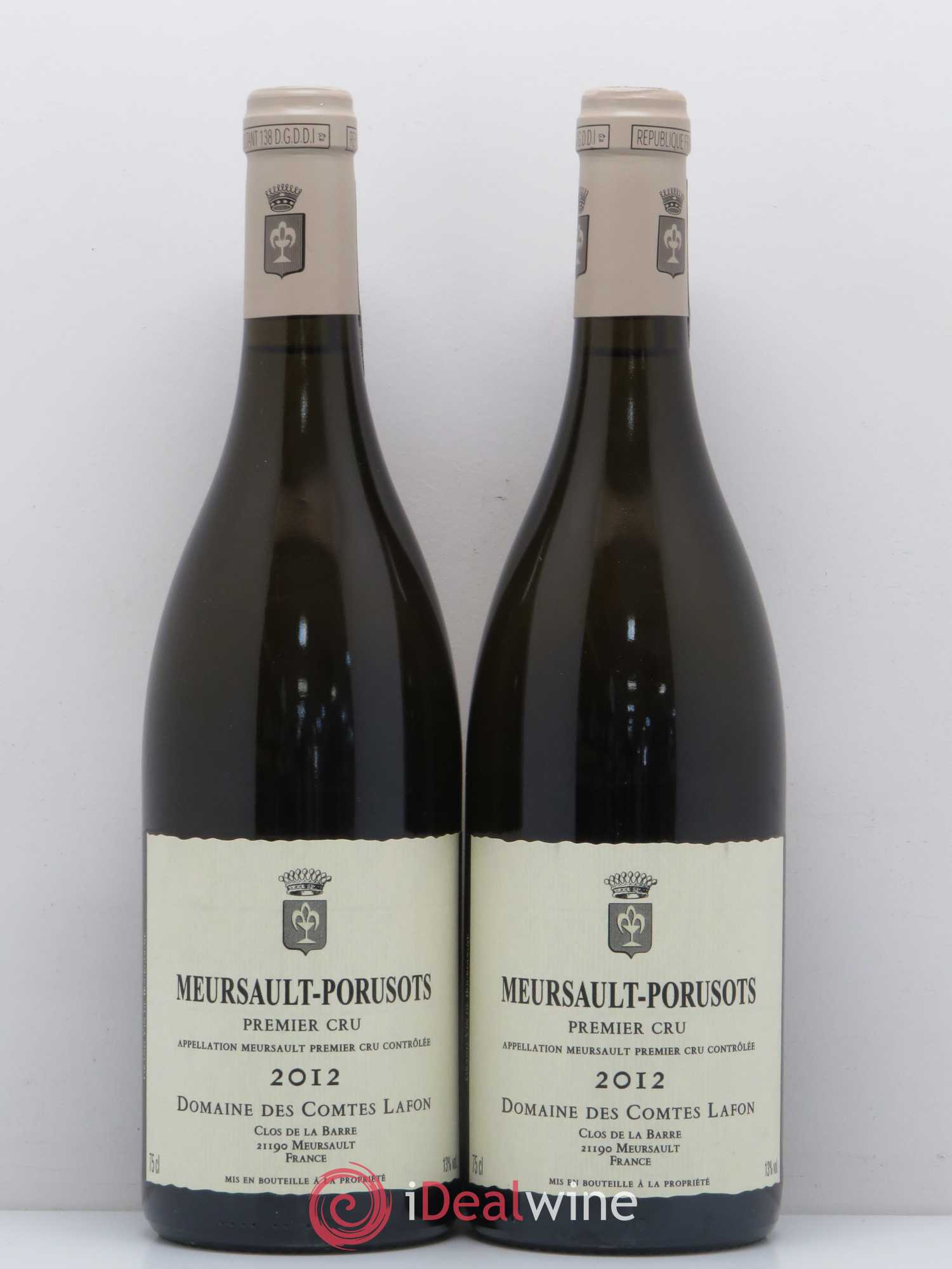 Meursault 1er Cru Porusots Comtes Lafon (Domaine des) 2012 - Lot de 2 bouteilles - 0