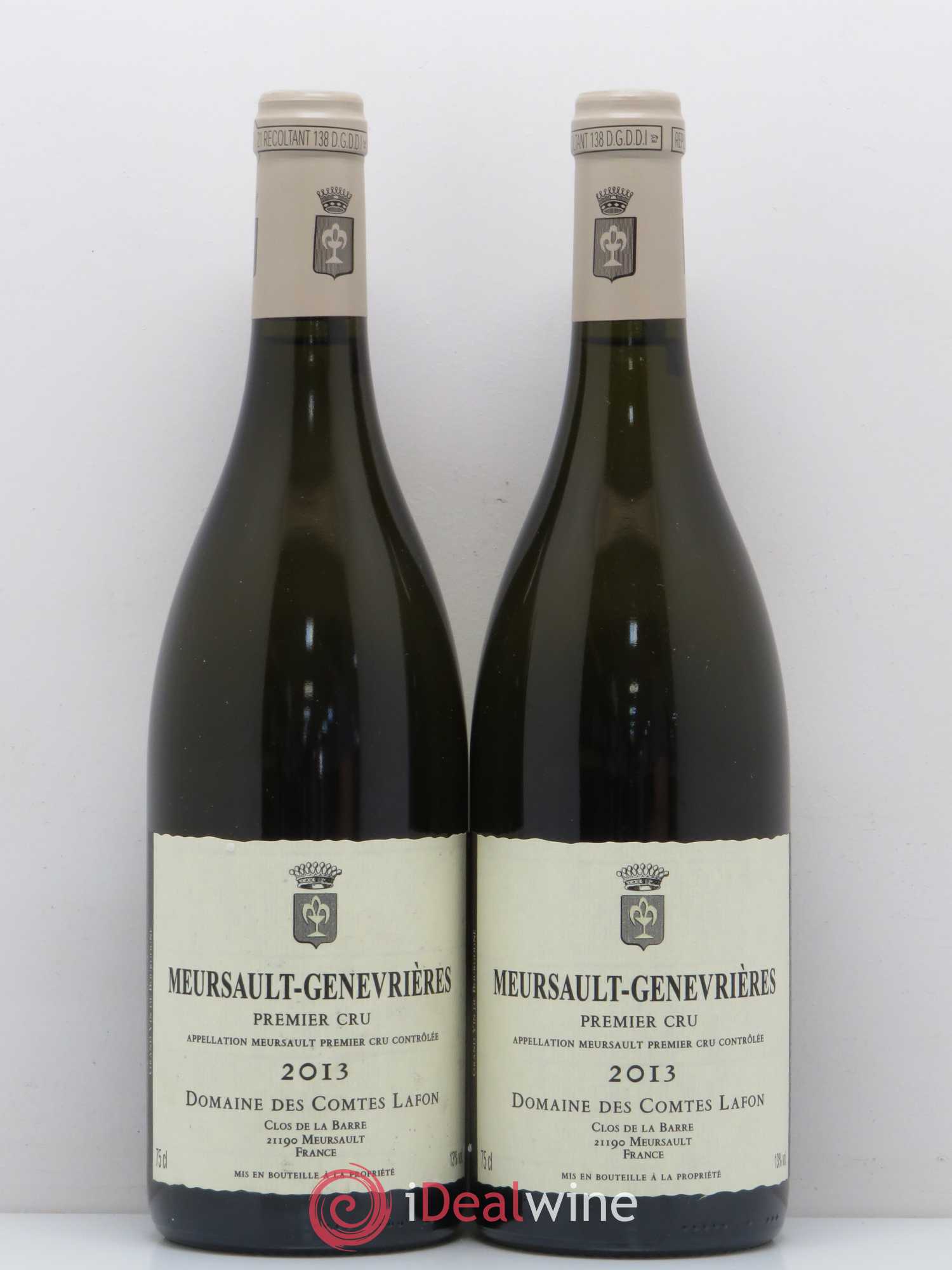 Meursault 1er Cru Genevrières Comtes Lafon (Domaine des) 2013 - Lot de 2 bouteilles - 0