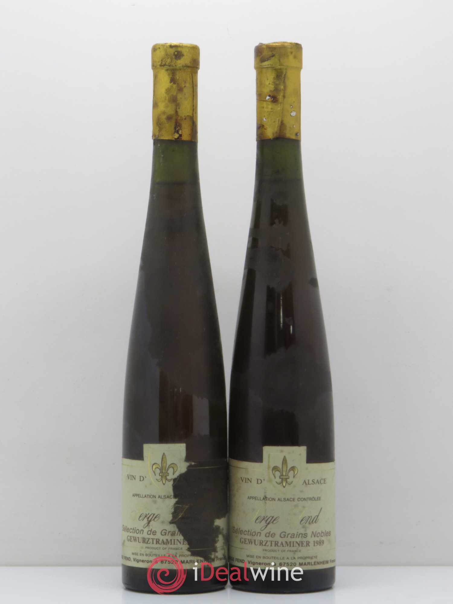 Gewurztraminer Sélection de Grains Nobles Domaine Serge Fend (sans prix de réserve) 1989 - Lotto di 2 bottiglie - 0