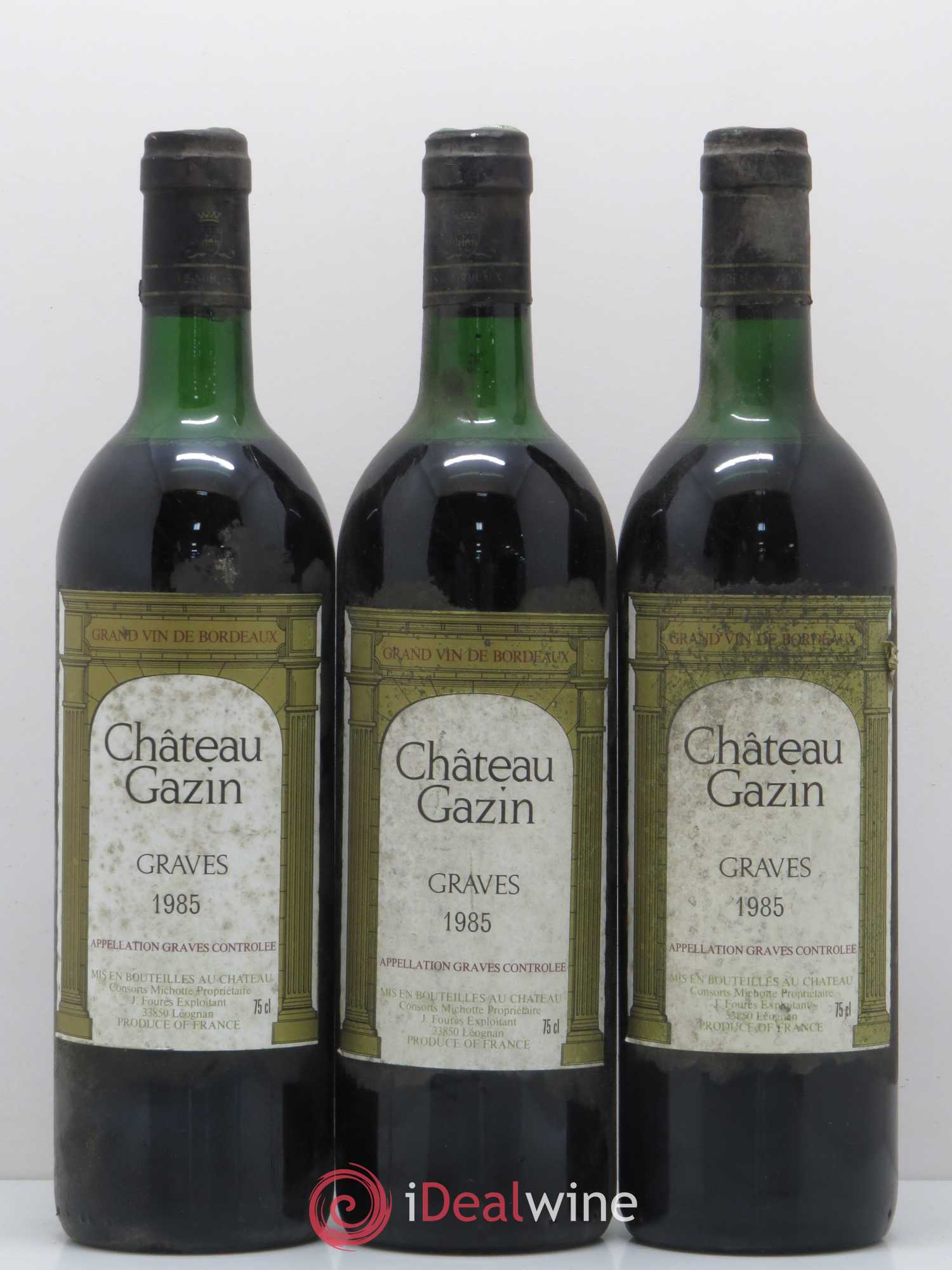 Graves Chateau Gazin (sans prix de réserve) 1985 - Posten von 3 Flaschen - 0