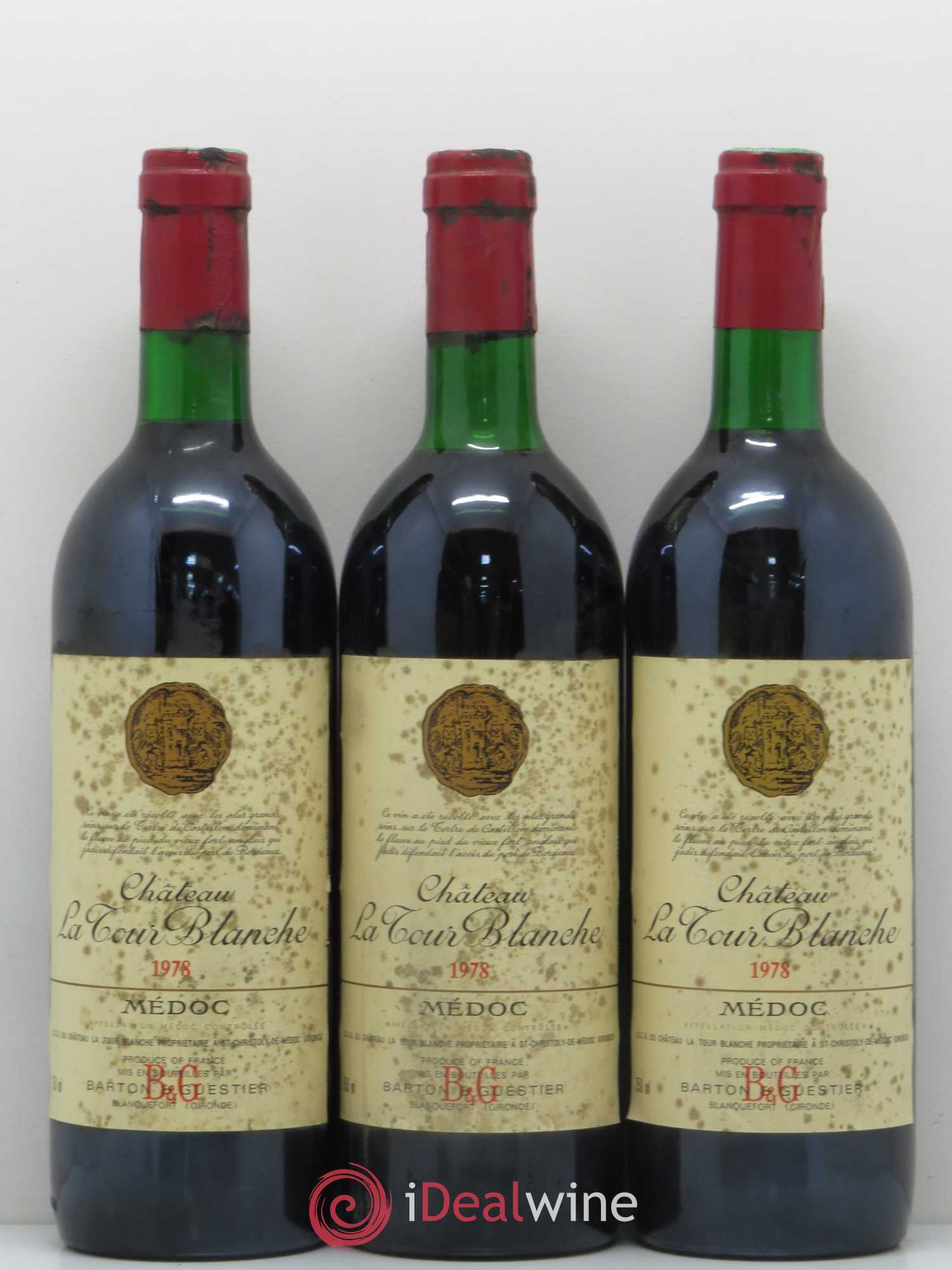 Château Tour Blanche Cru Bourgeois (sans prix de réserve) 1978 - Lot de 3 bouteilles - 0