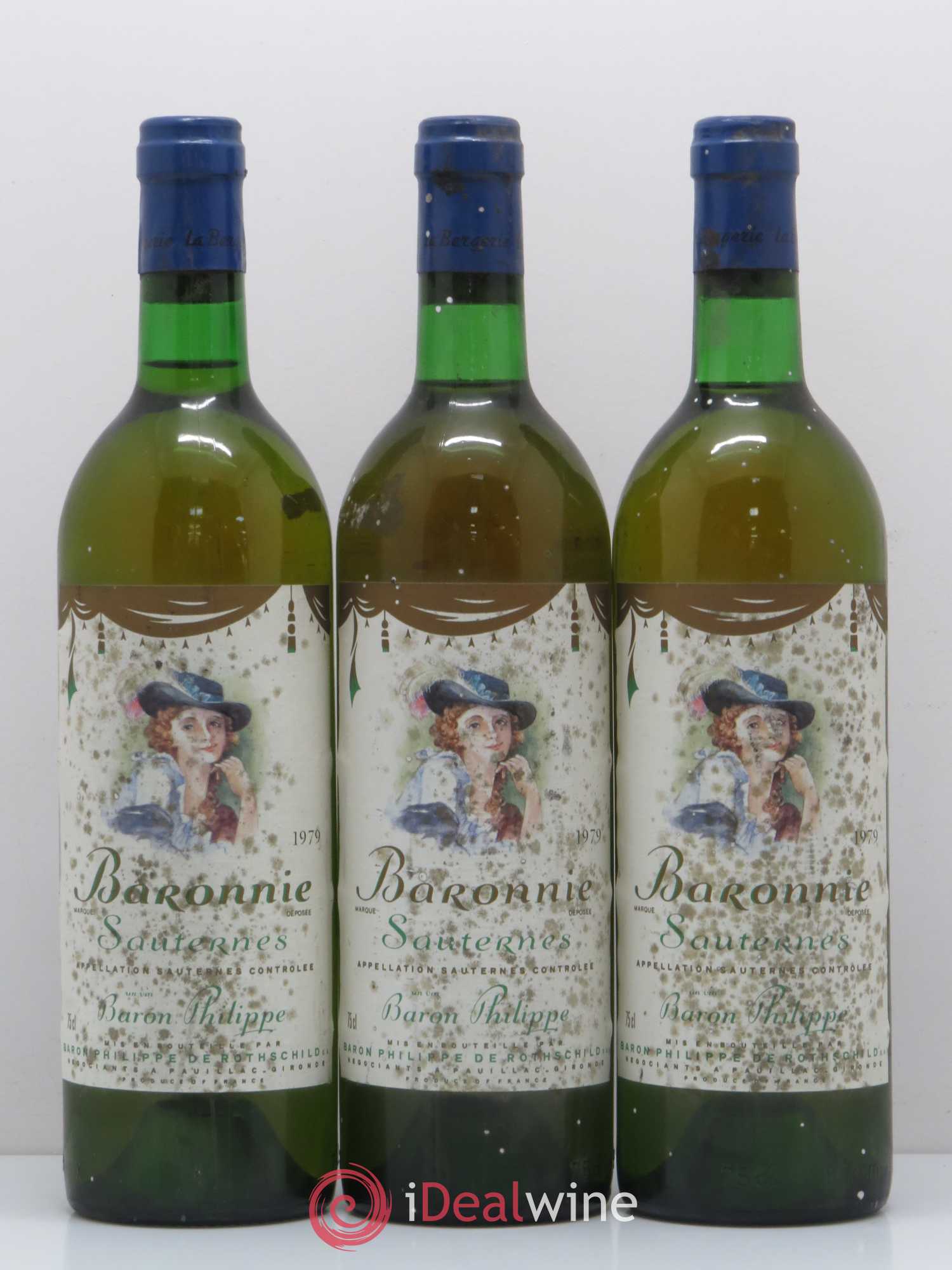 Sauternes Baronnie Baron Philippe (sans prix de réserve) 1979 - Lotto di 3 bottiglie - 0