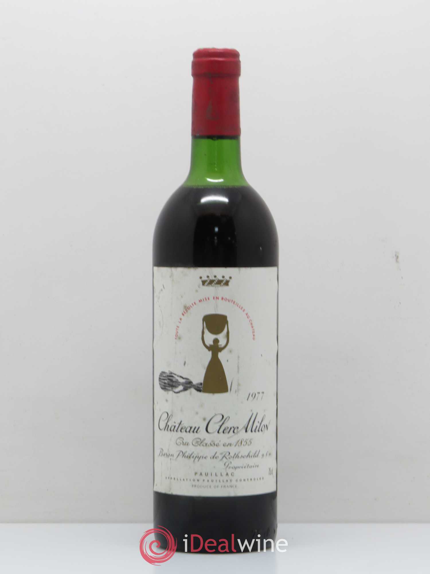 Château Clerc Milon 5ème Grand Cru Classé 1977 - Lot de 1 bouteille - 0