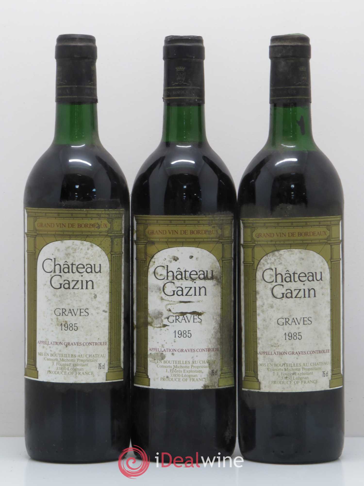 Graves Chateau Gazin (sans prix de réserve) 1985 - Posten von 12 Flaschen - 2