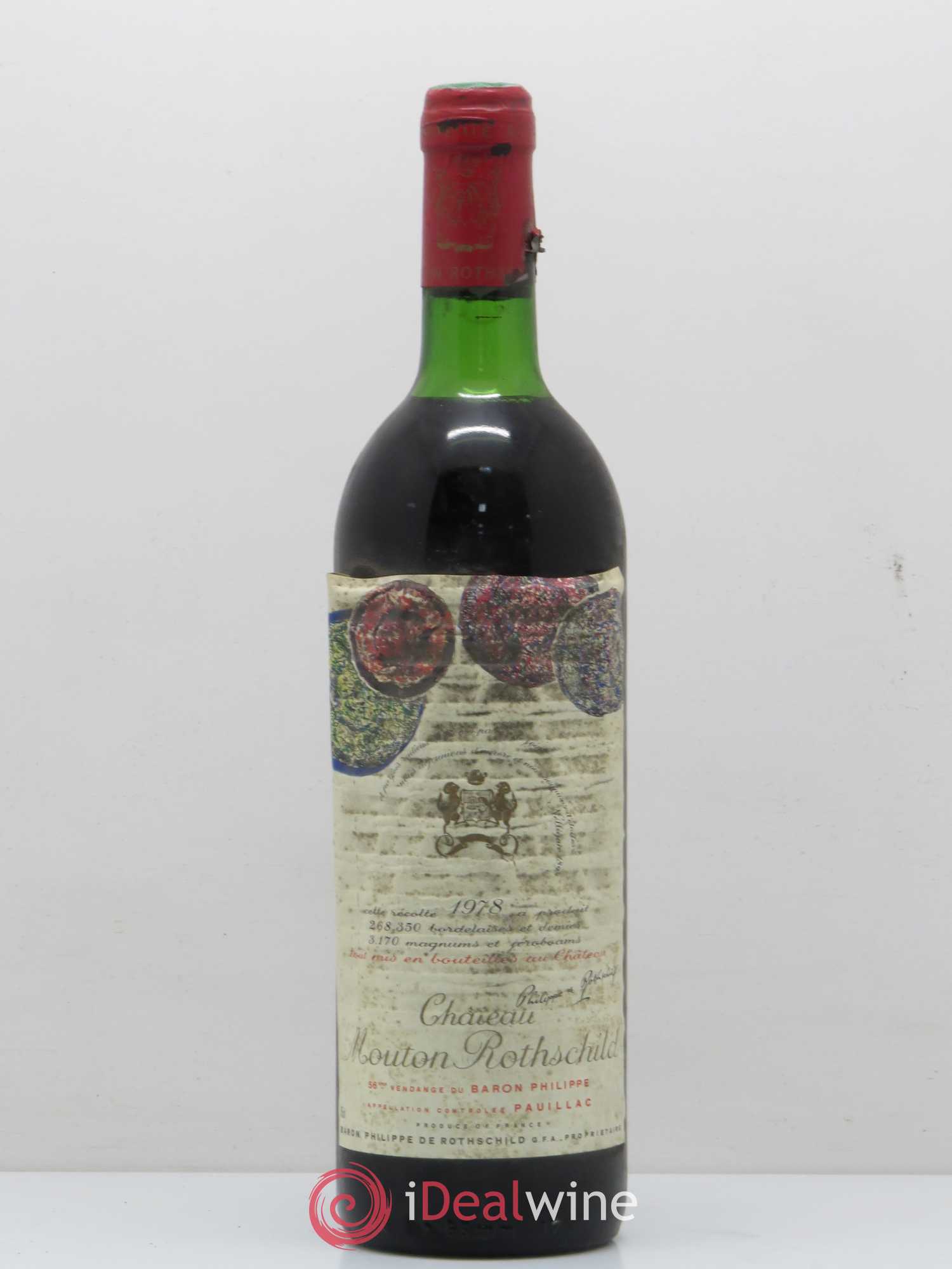 Château Mouton Rothschild 1er Grand Cru Classé 1978 - Lot de 1 bouteille - 0