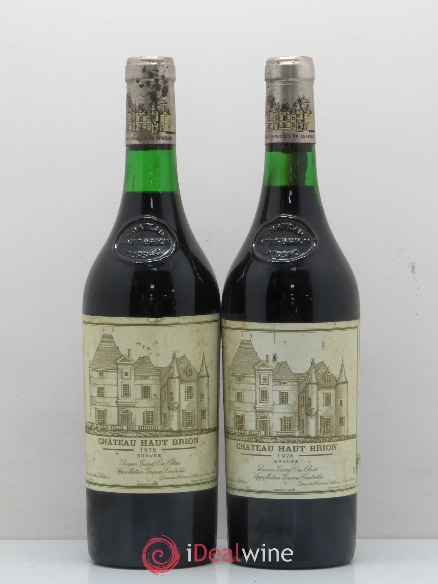 Château Haut Brion 1er Grand Cru Classé (sans prix de réserve) 1976 - Lot de 2 bouteilles - 0