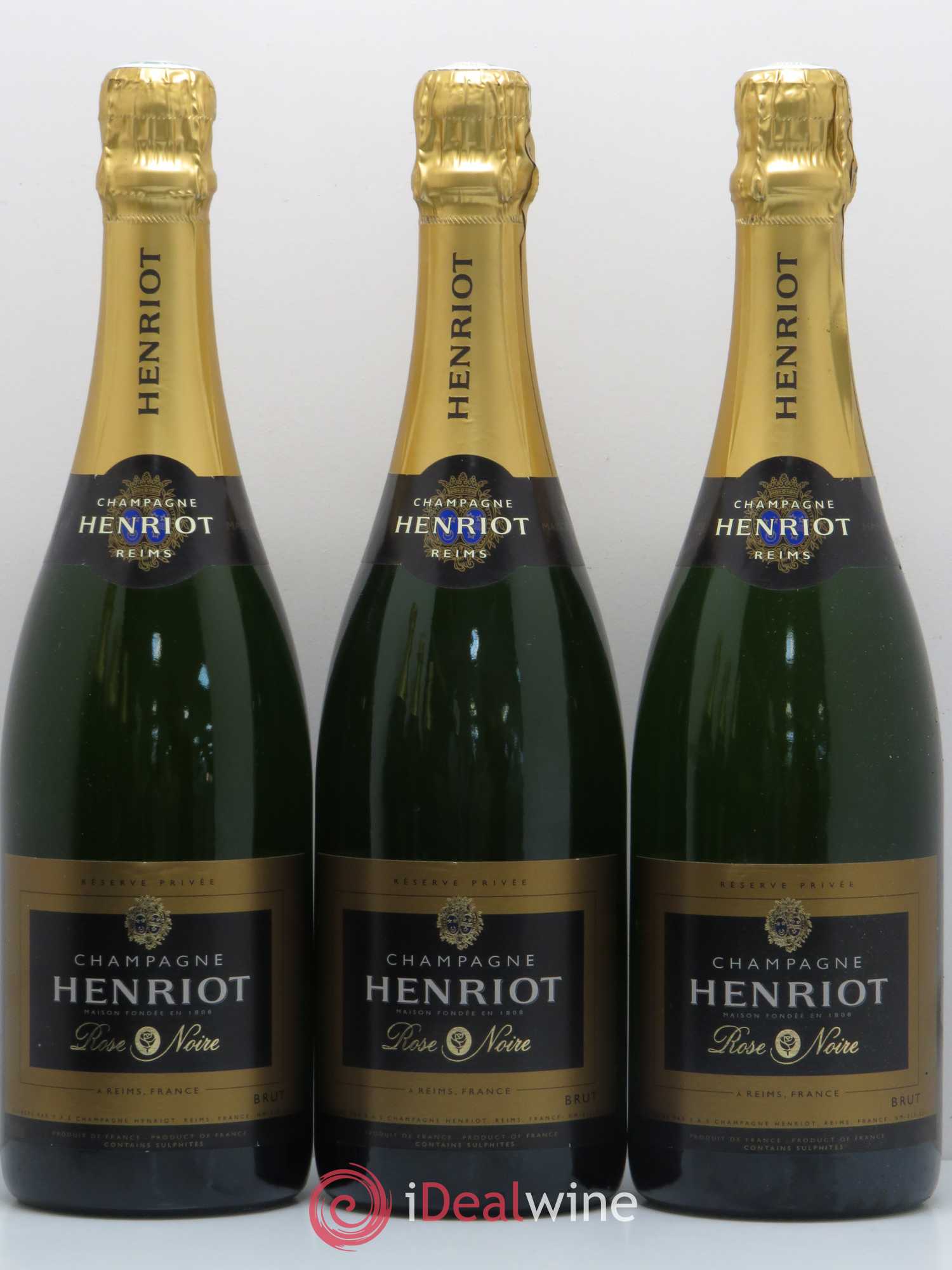 Champagne Rose noire Henriot (sans prix de réserve) - Posten von 6 Flaschen - 1