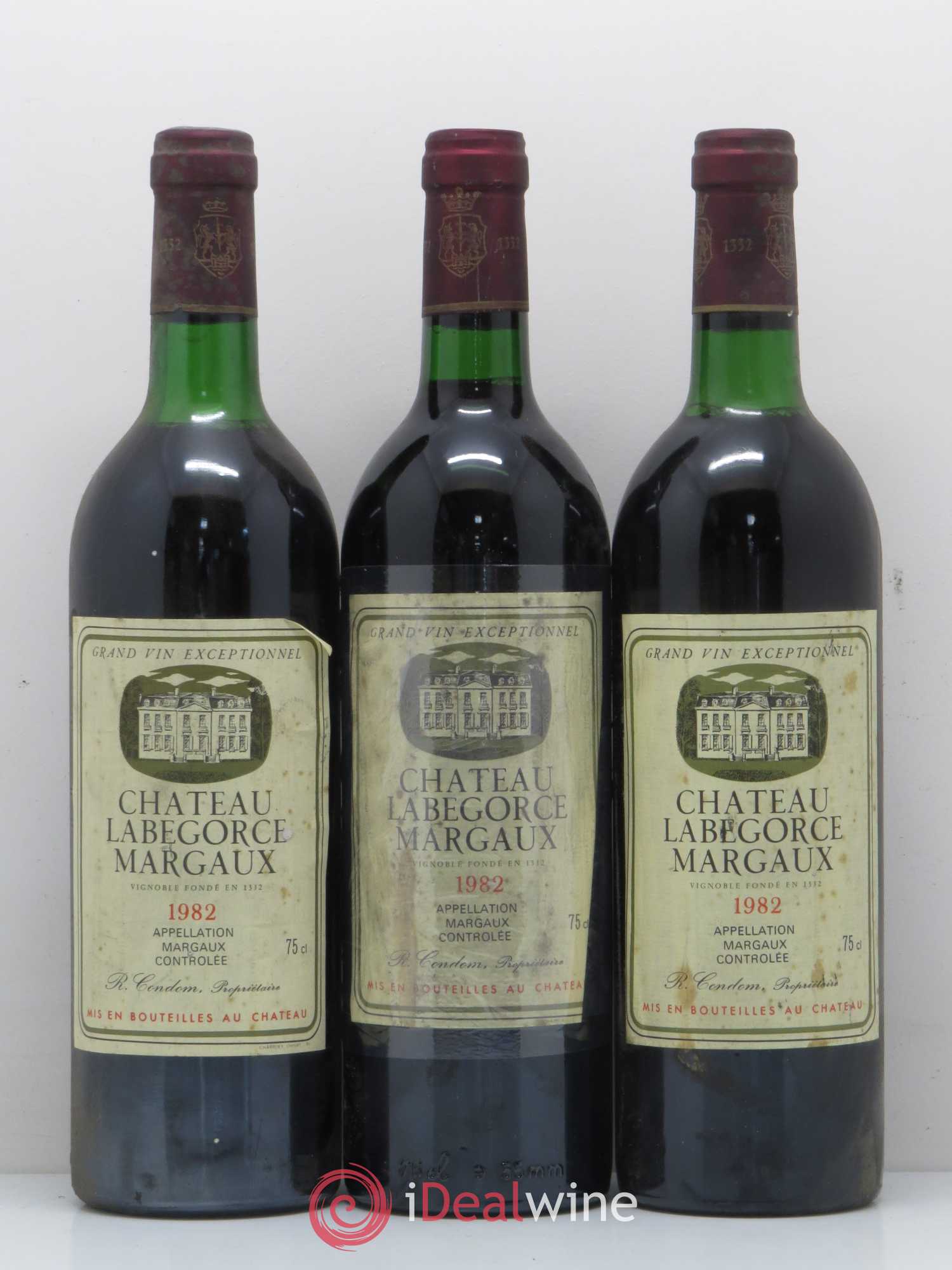 Château Labegorce Cru Bourgeois (sans prix de réserve) 1982 - Lot de 3 bouteilles - 0